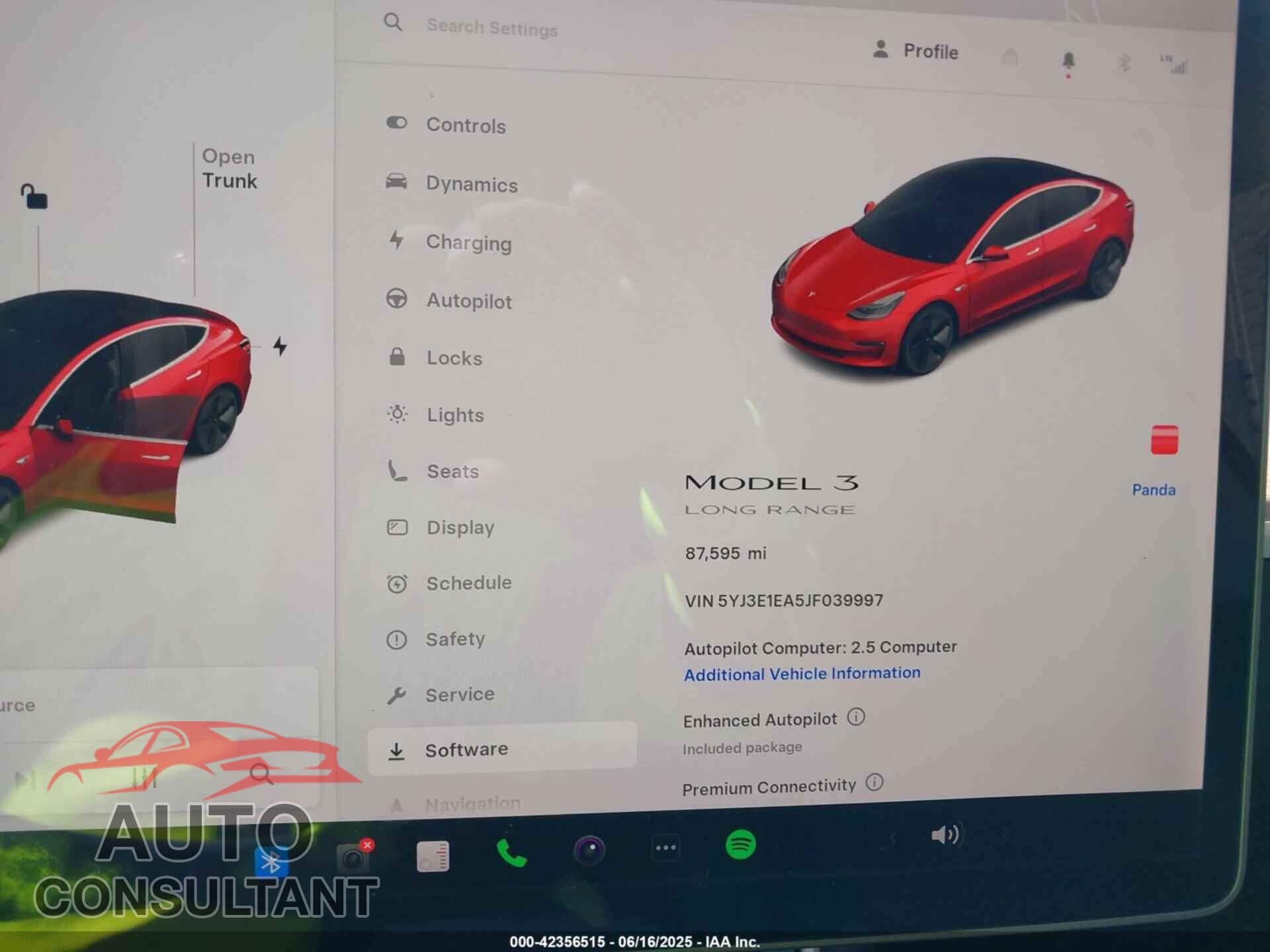 TESLA MODEL 3 2018 - 5YJ3E1EA5JF039997
