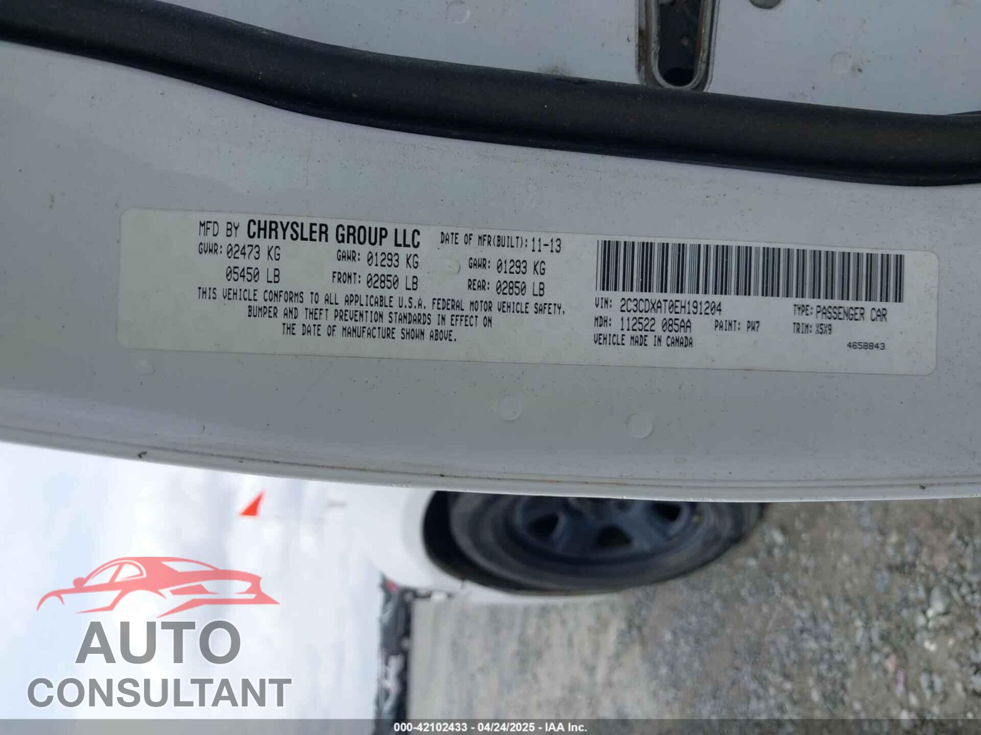 DODGE CHARGER 2014 - 2C3CDXAT0EH191204