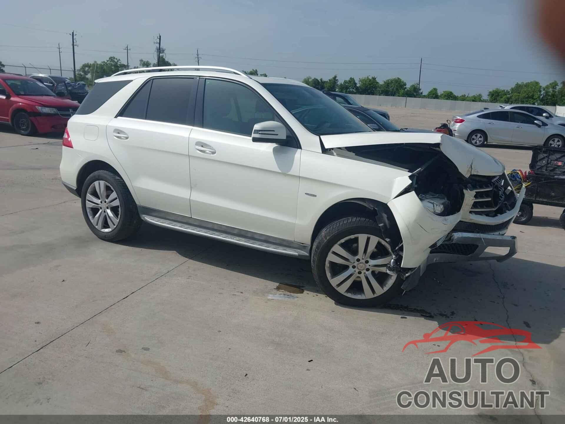 MERCEDES-BENZ ML 350 BLUETEC 2012 - 4JGDA2EB6CA033051