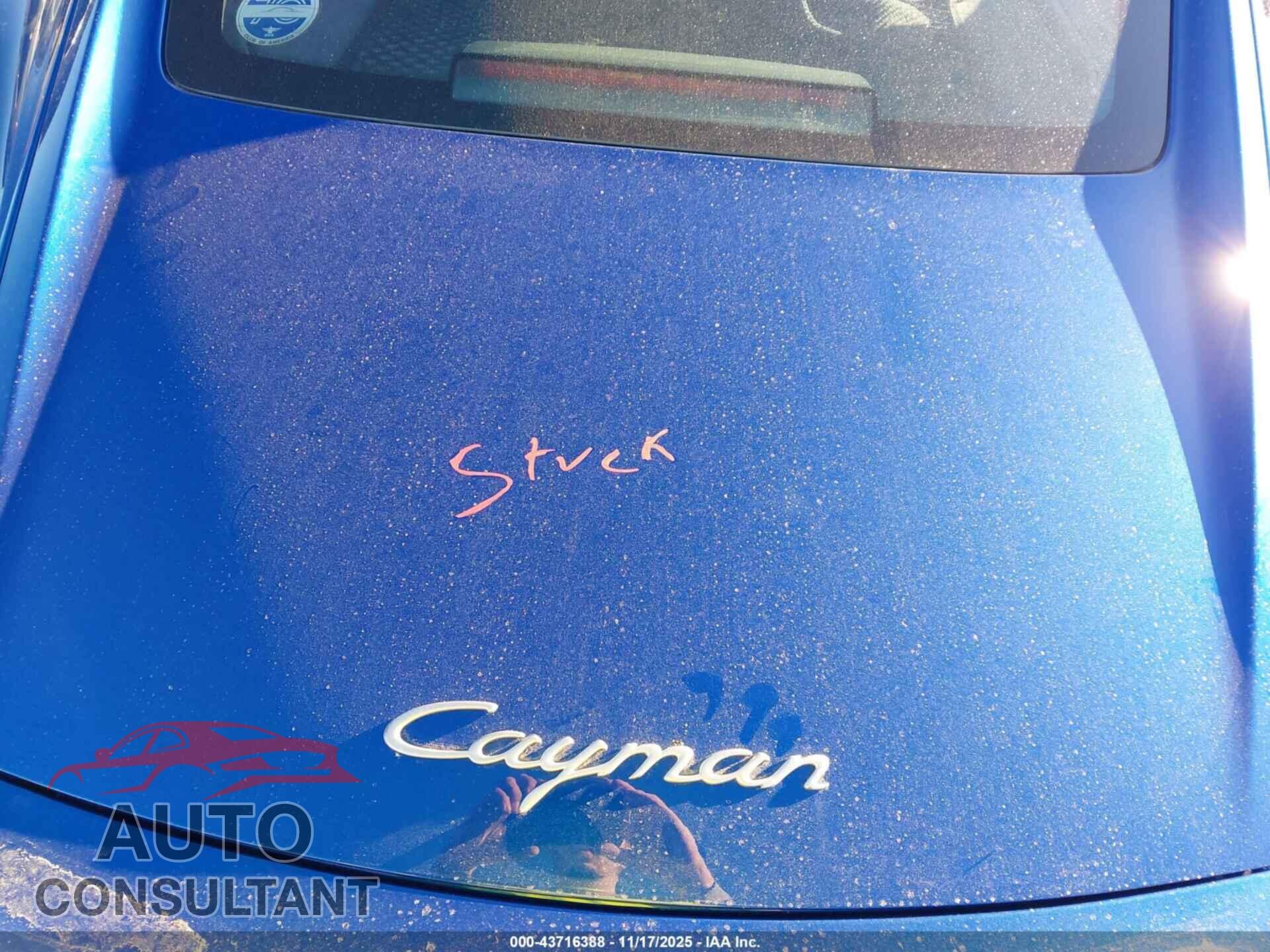 PORSCHE CAYMAN 2012 - WP0AA2A87CS760162