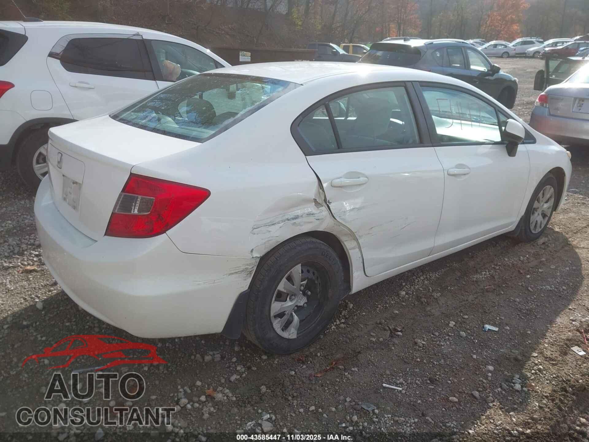HONDA CIVIC 2012 - 19XFB2F56CE383893