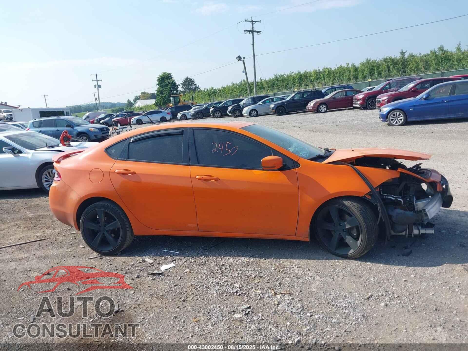 DODGE DART 2014 - 1C3CDFEB0ED678136