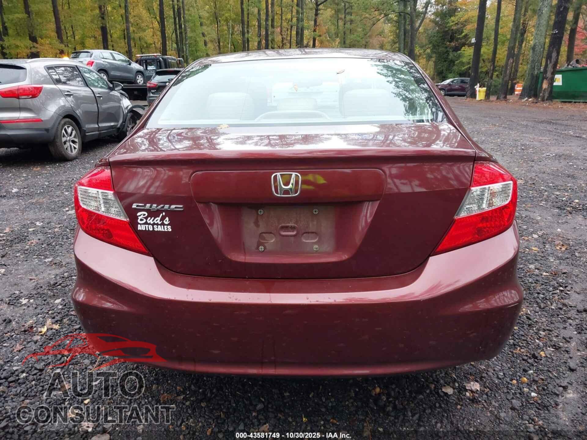 HONDA CIVIC 2012 - 2HGFB2F81CH509139