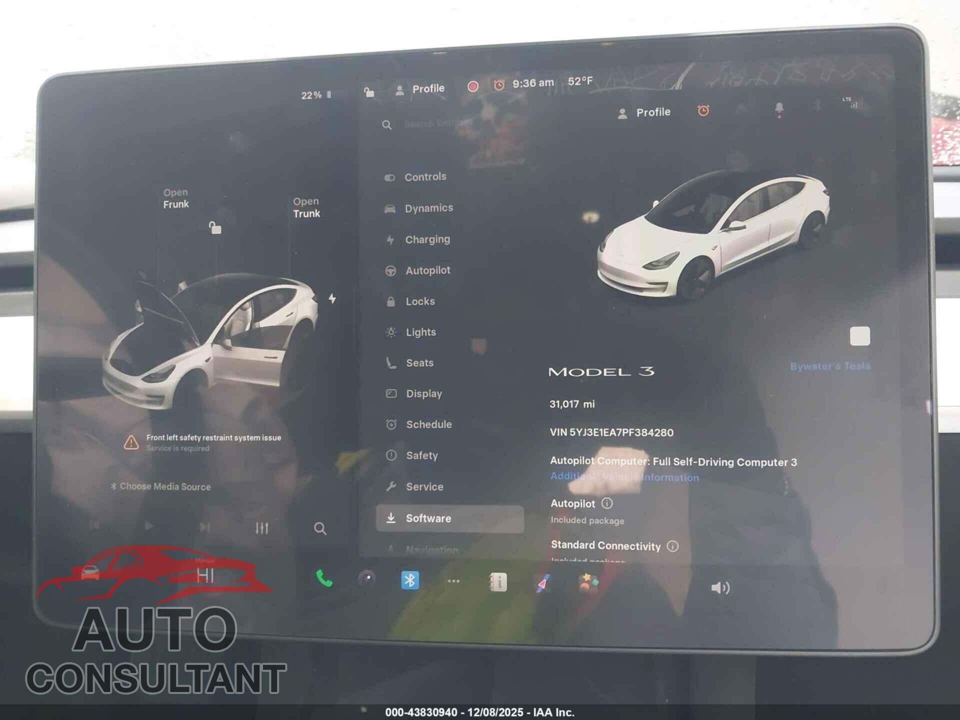 TESLA MODEL 3 2023 - 5YJ3E1EA7PF384280