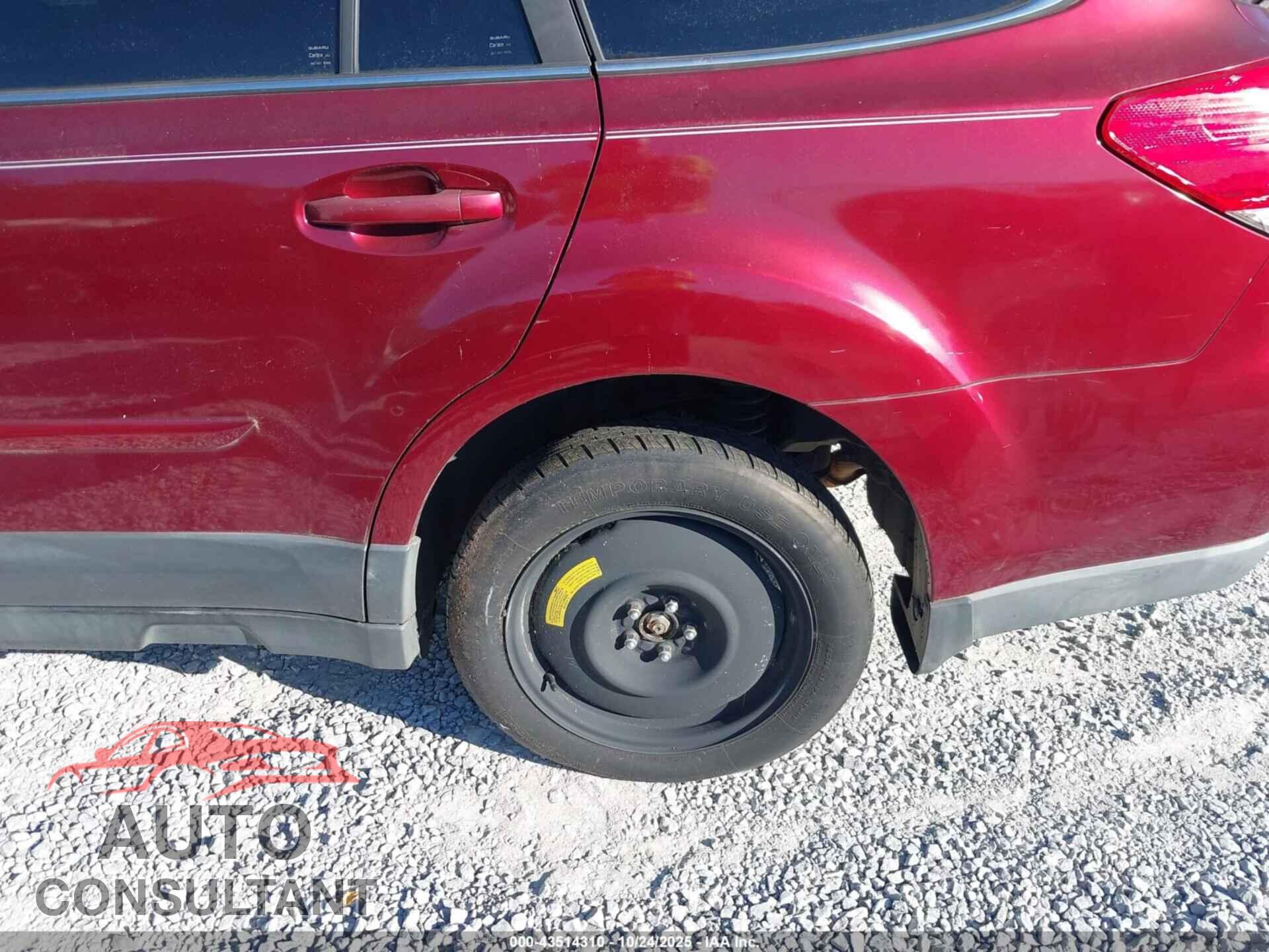 SUBARU OUTBACK 2012 - 4S4BRBCCXC3291508