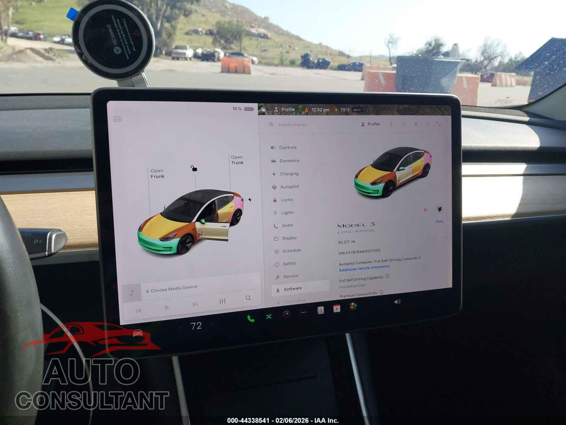 TESLA MODEL 3 2018 - 5YJ3E1EA6JF017202