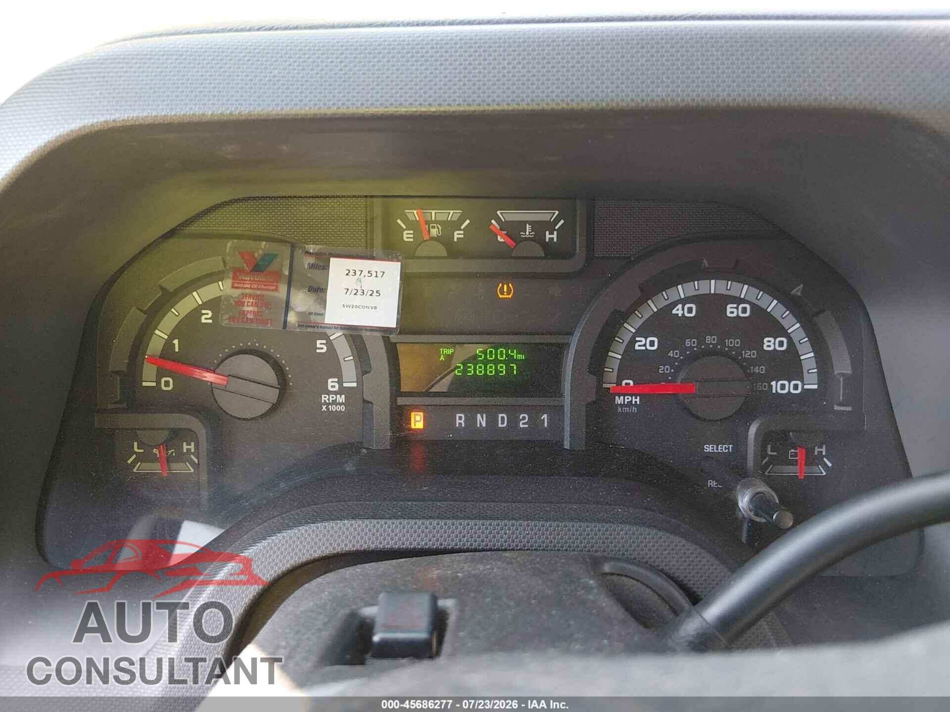 FORD E-250 2010 - 1FTNE2EW0ADA68647