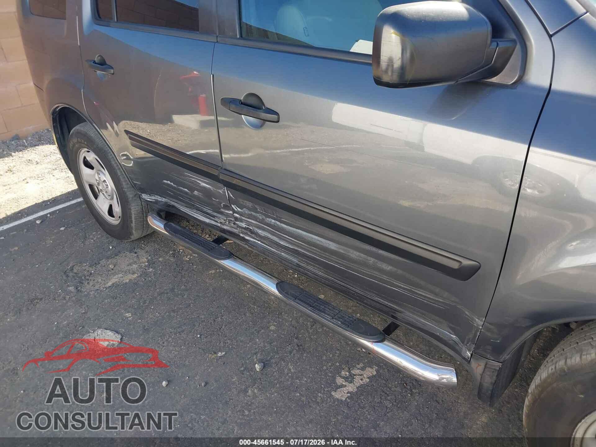 HONDA PILOT 2013 - 5FNYF3H21DB028700
