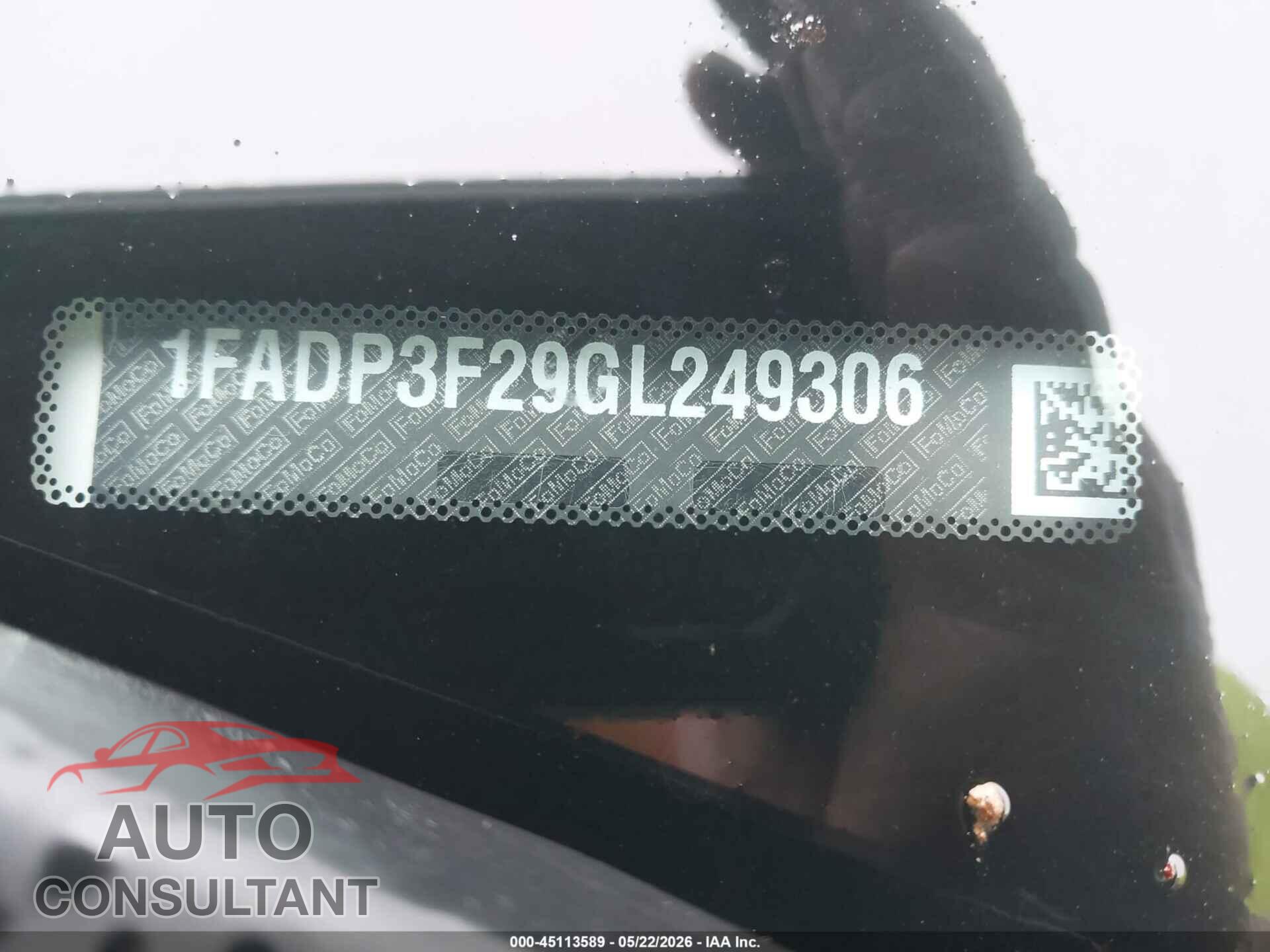 FORD FOCUS 2016 - 1FADP3F29GL249306