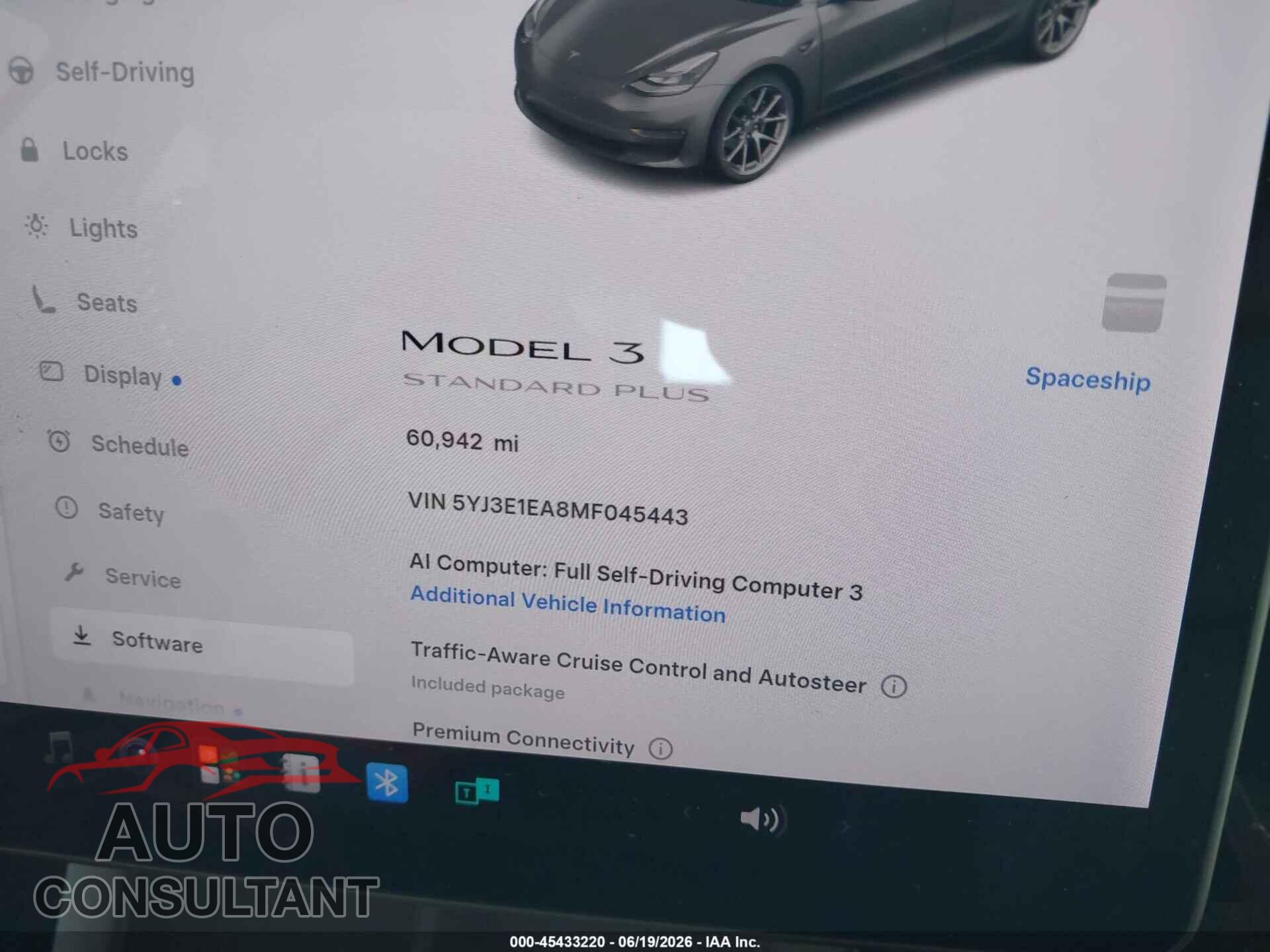 TESLA MODEL 3 2021 - 5YJ3E1EA8MF045443