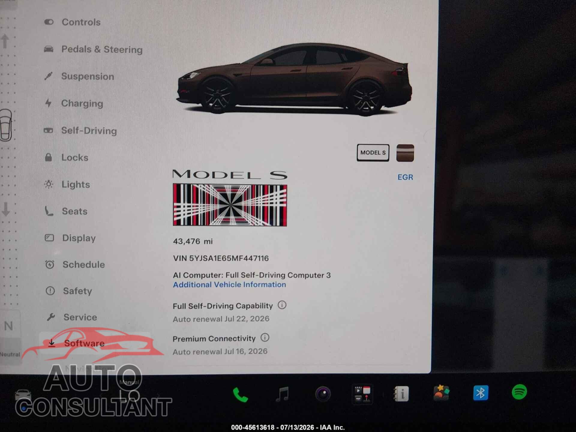 TESLA MODEL S 2021 - 5YJSA1E65MF447116