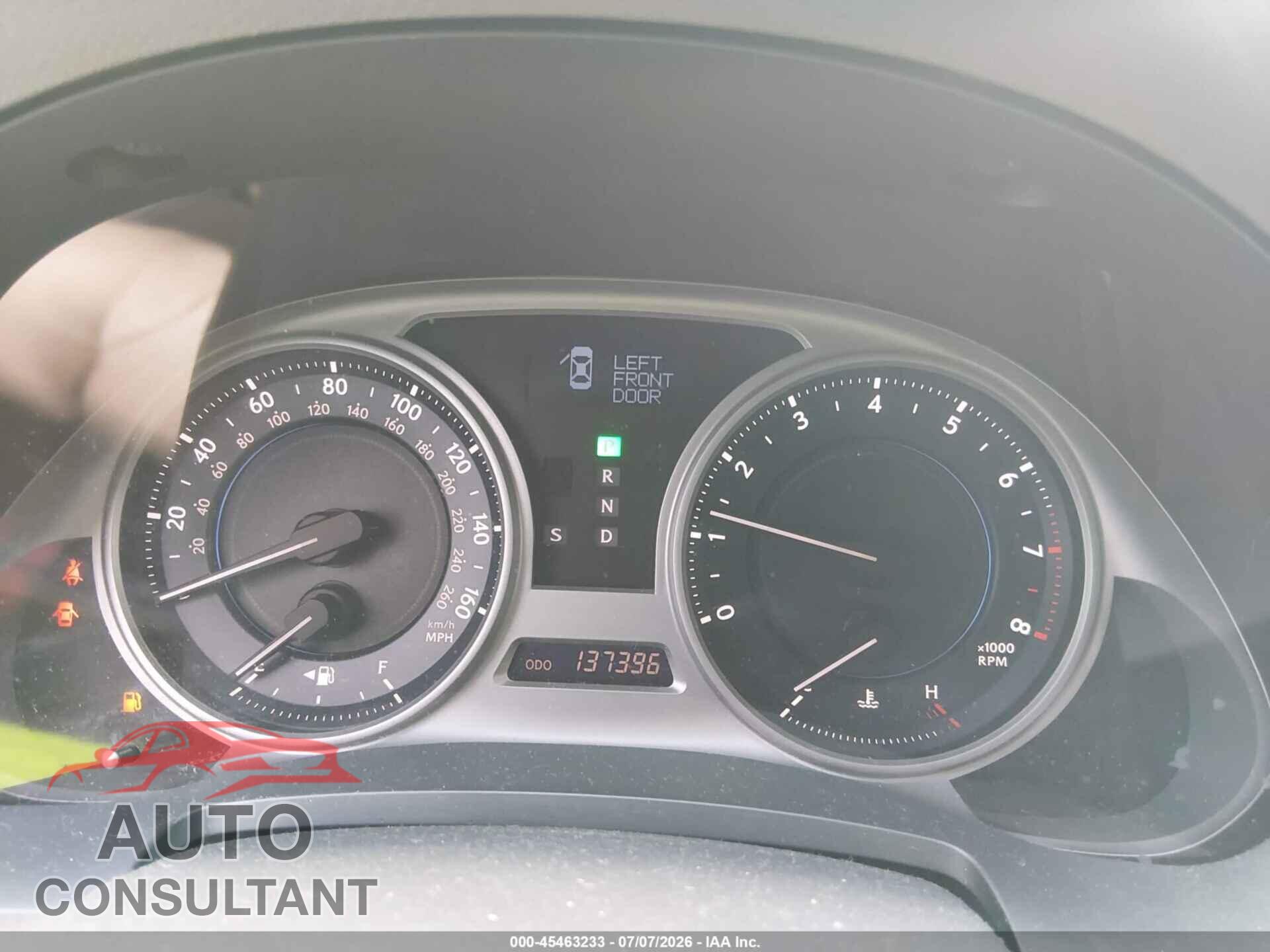 LEXUS IS 250 2010 - JTHBF5C28A2094716