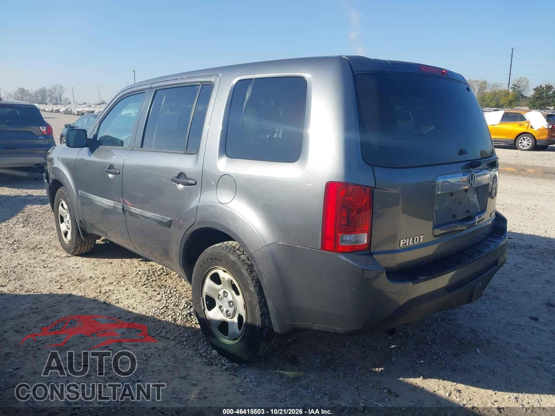 HONDA PILOT 2013 - 5FNYF4H22DB073036