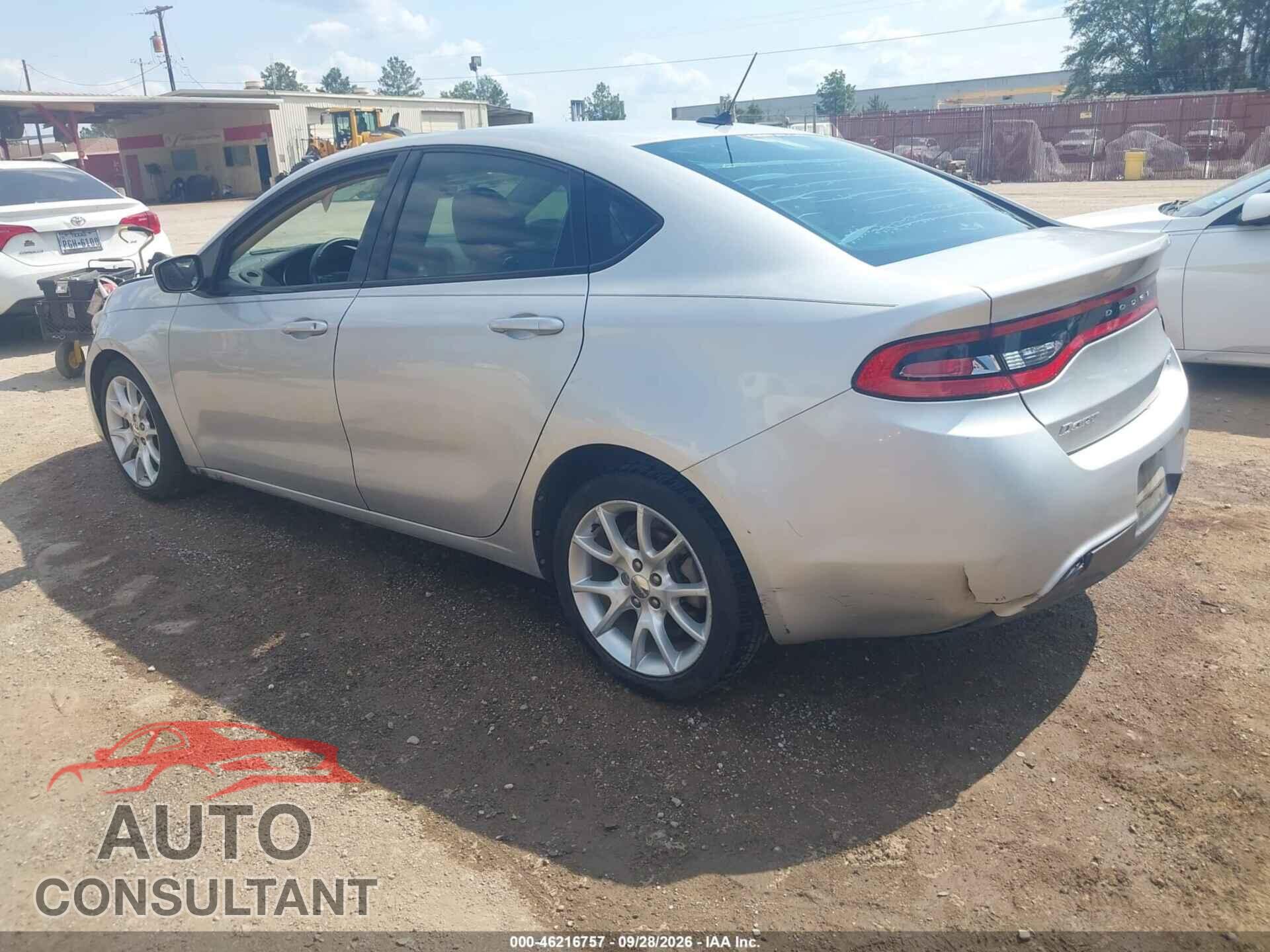 DODGE DART 2013 - 1C3CDFBA9DD118884