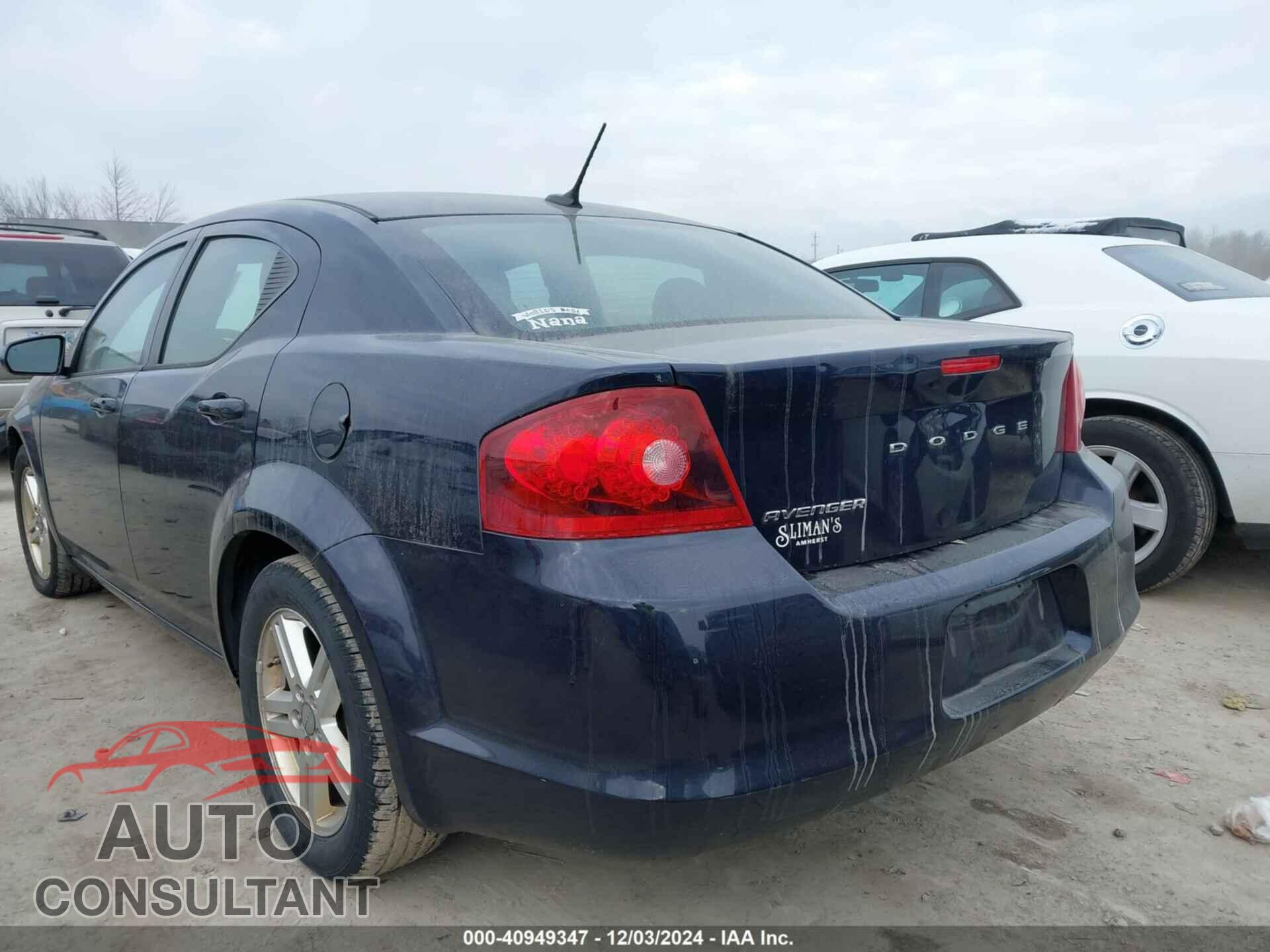 DODGE AVENGER 2012 - 1C3CDZCB1CN159124