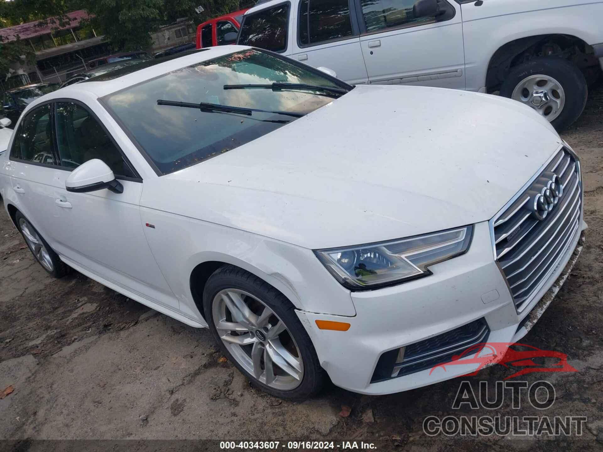 AUDI A4 2017 - WAUDNAF42HN055564