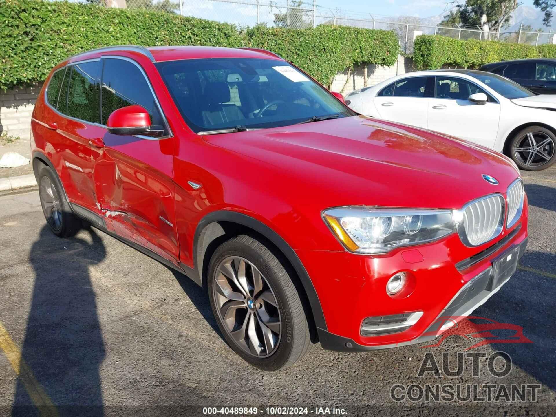 BMW X3 2017 - 5UXWX9C54H0D99638