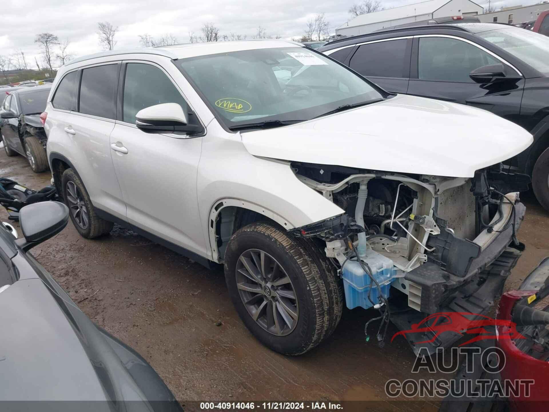 TOYOTA HIGHLANDER 2019 - 5TDJZRFH4KS608082