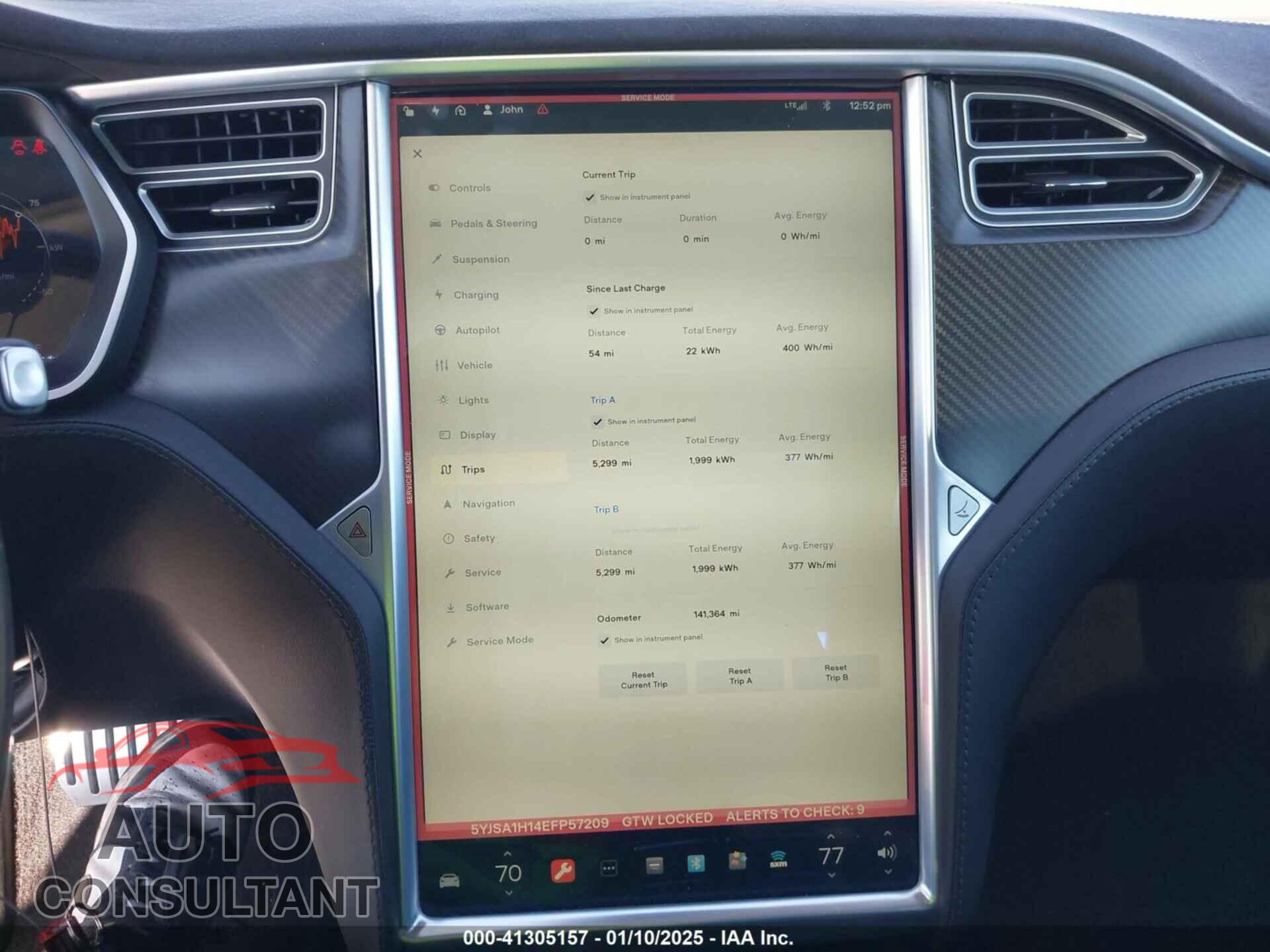 TESLA MODEL S 2014 - 5YJSA1H14EFP57209