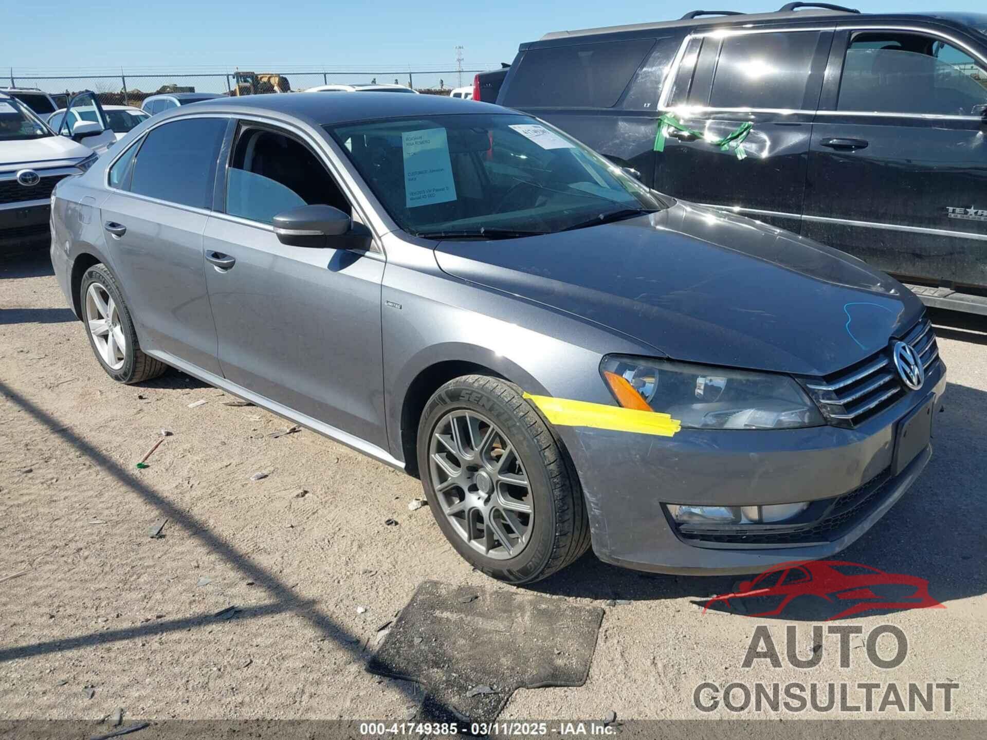 VOLKSWAGEN PASSAT 2015 - 1VWAS7A38FC116213