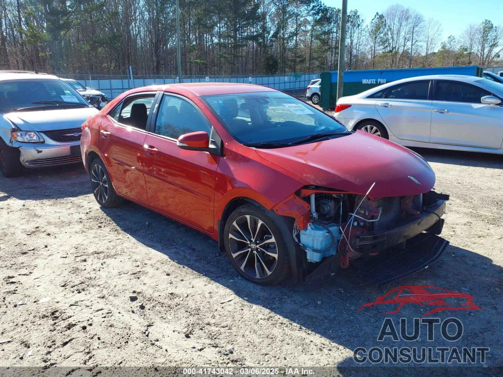 TOYOTA COROLLA 2017 - 2T1BURHE5HC857031