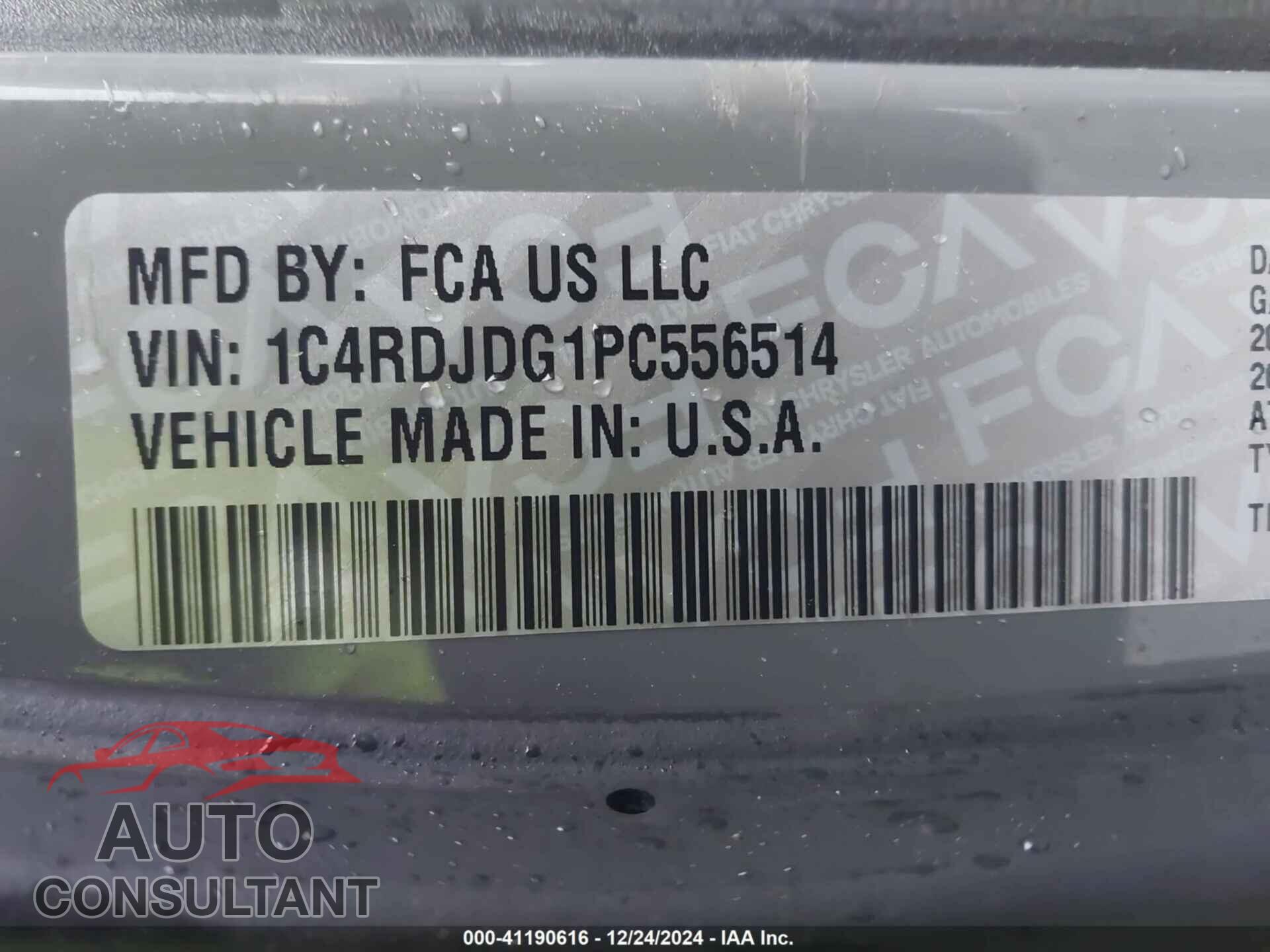 DODGE DURANGO 2023 - 1C4RDJDG1PC556514