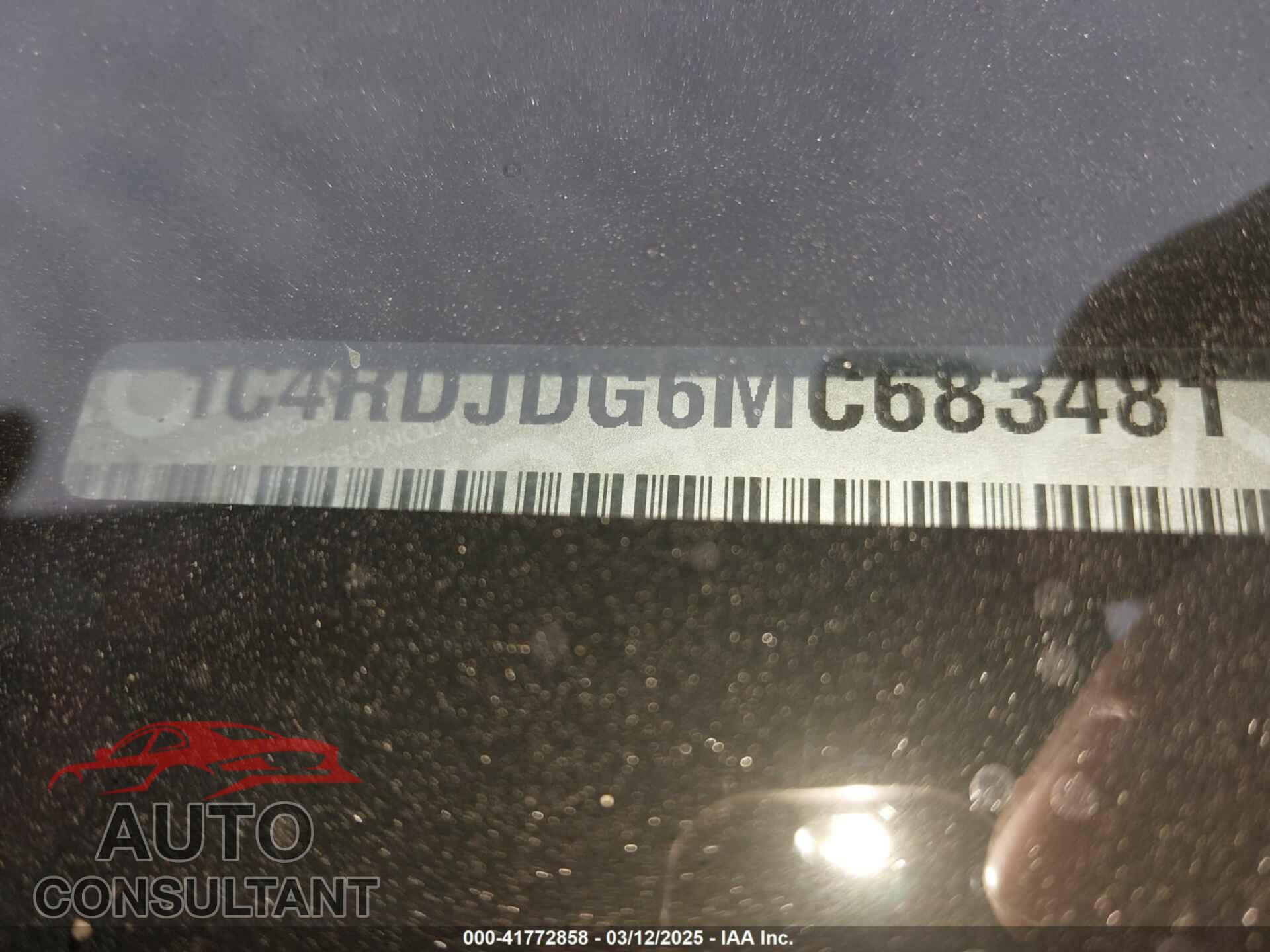 DODGE DURANGO 2021 - 1C4RDJDG6MC683481