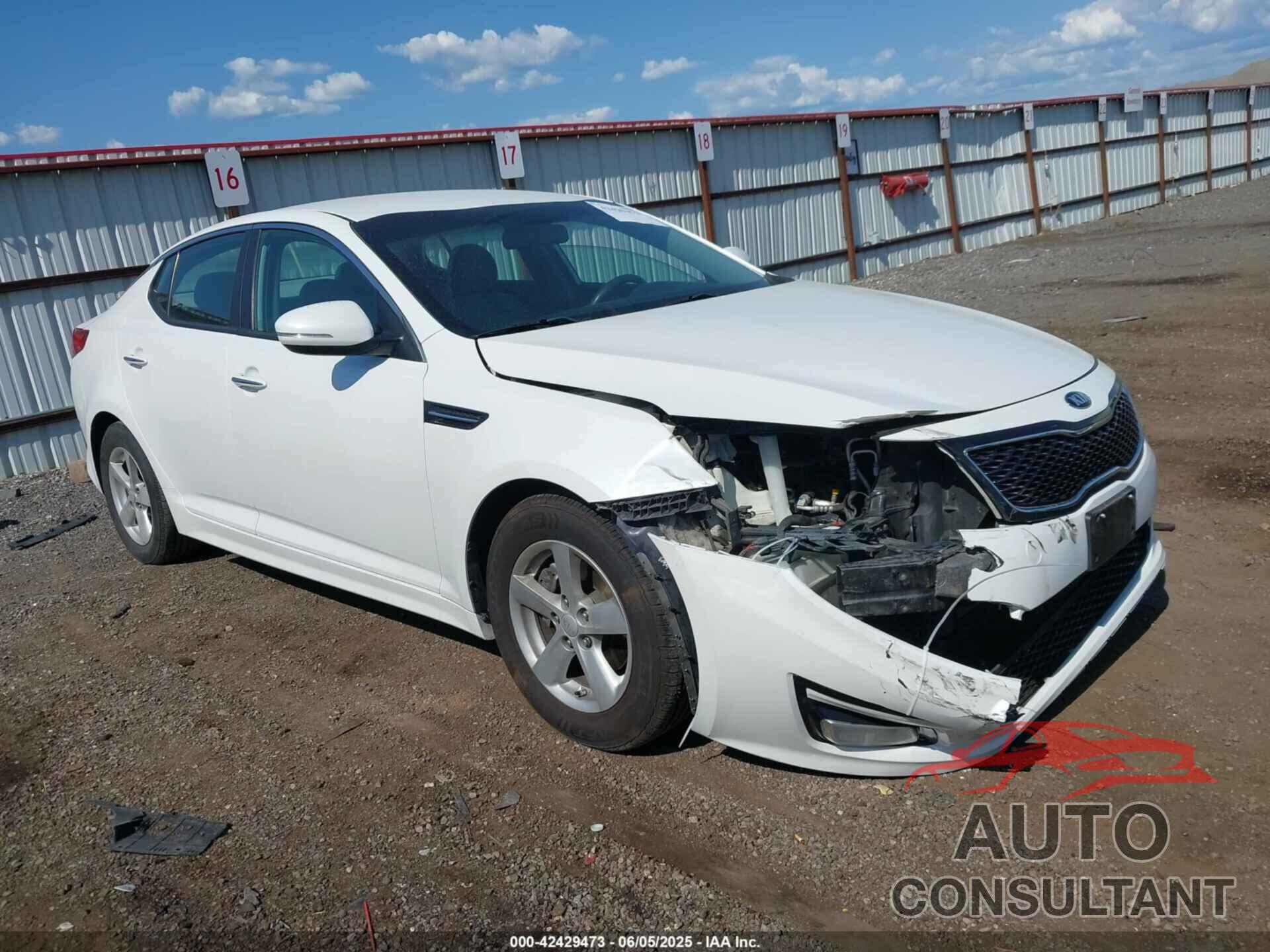 KIA OPTIMA 2015 - KNAGM4A74F5527506