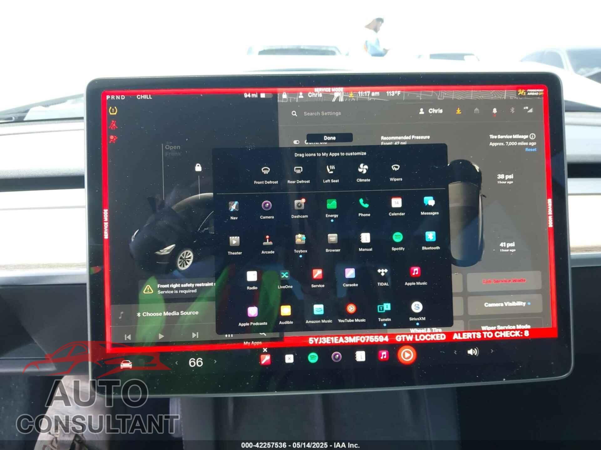 TESLA MODEL 3 2021 - 5YJ3E1EA3MF075594