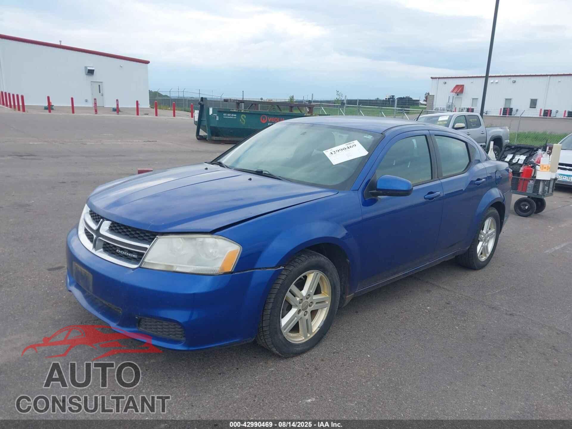 DODGE AVENGER 2012 - 1C3CDZCB6CN148331