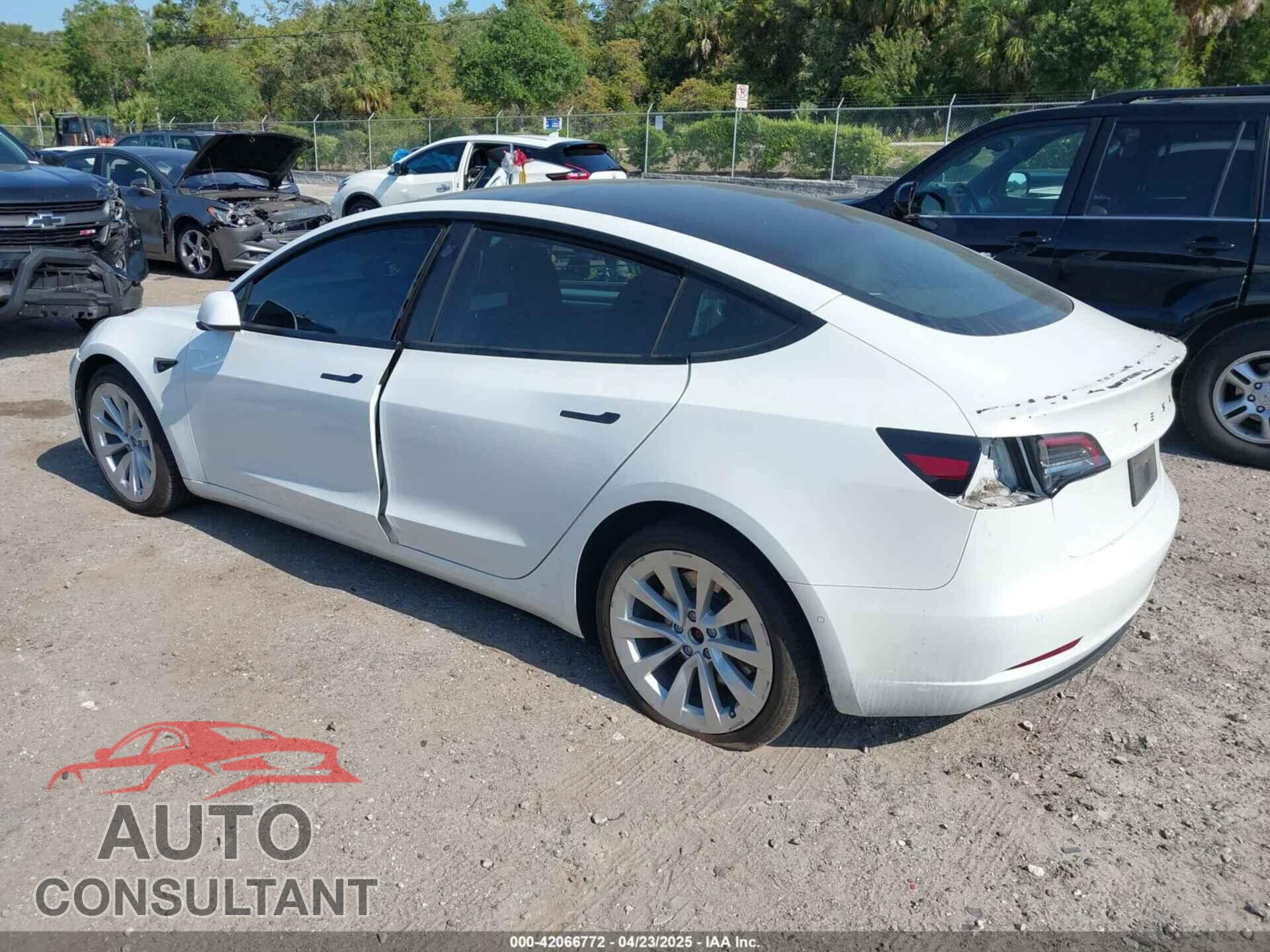 TESLA MODEL 3 2022 - 5YJ3E1EB4NF181580