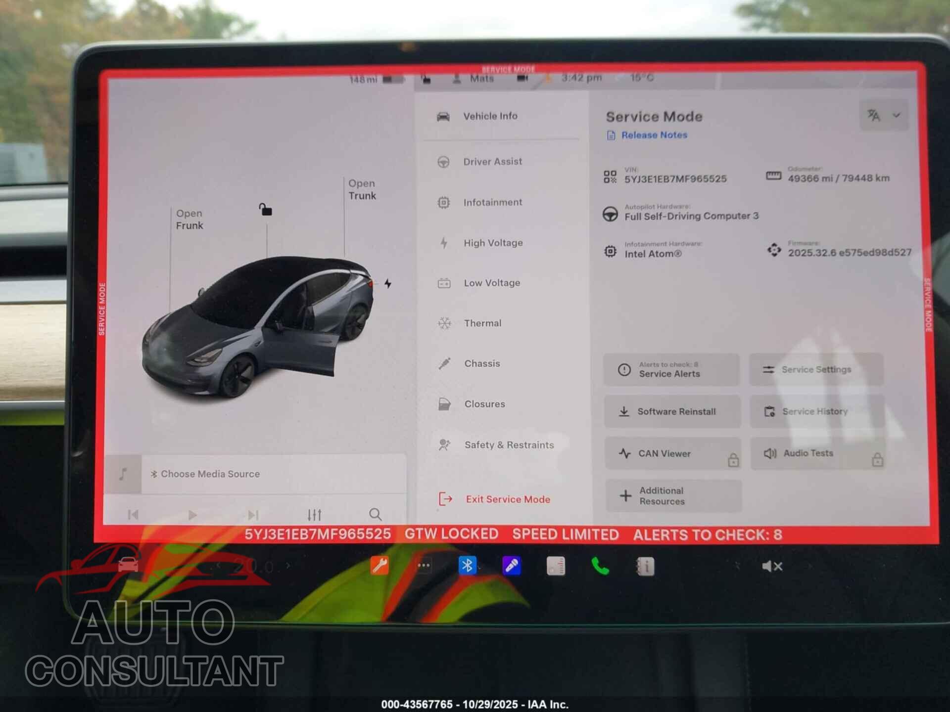TESLA MODEL 3 2021 - 5YJ3E1EB7MF965525