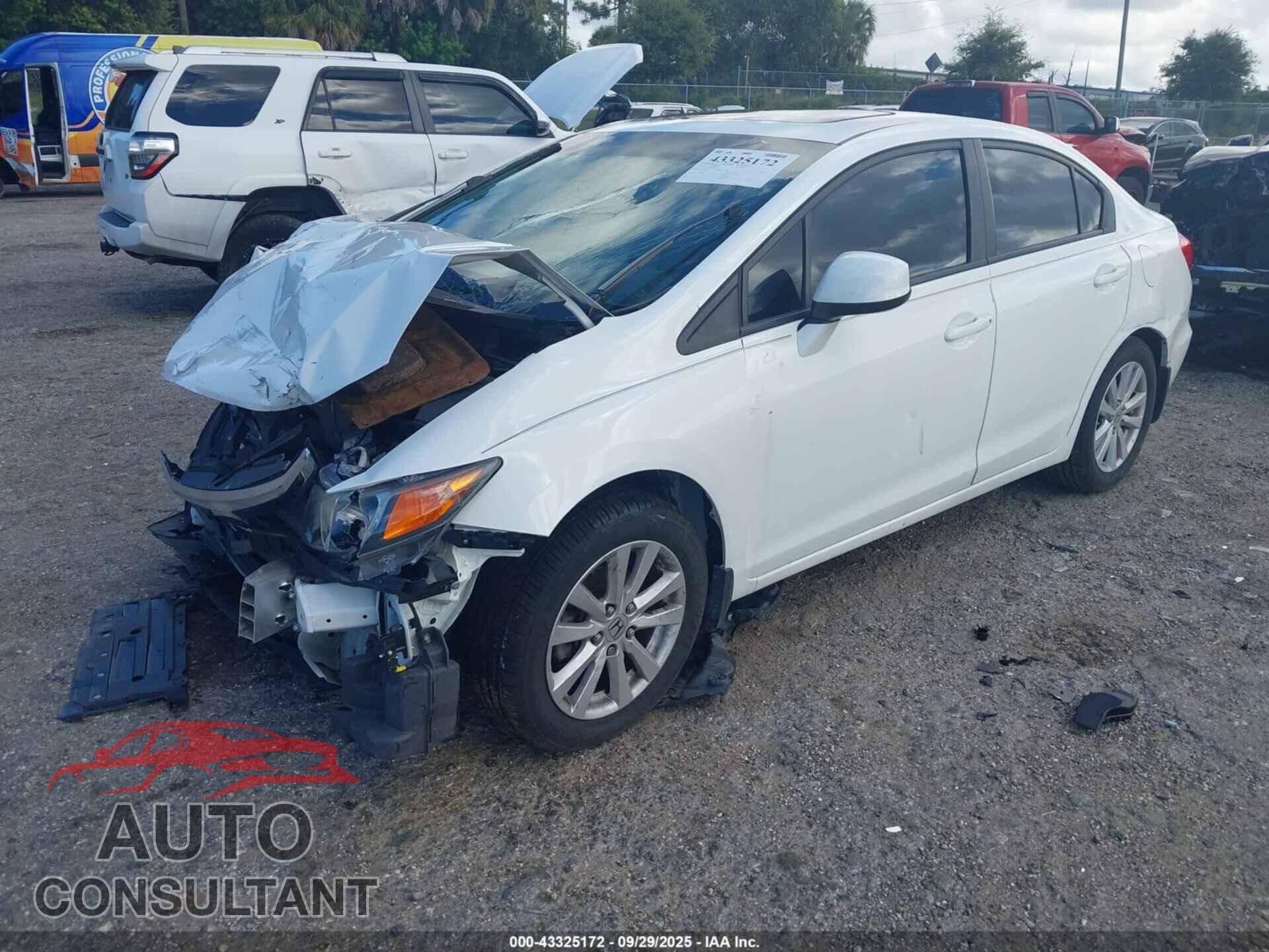 HONDA CIVIC 2012 - 19XFB2F96CE023817