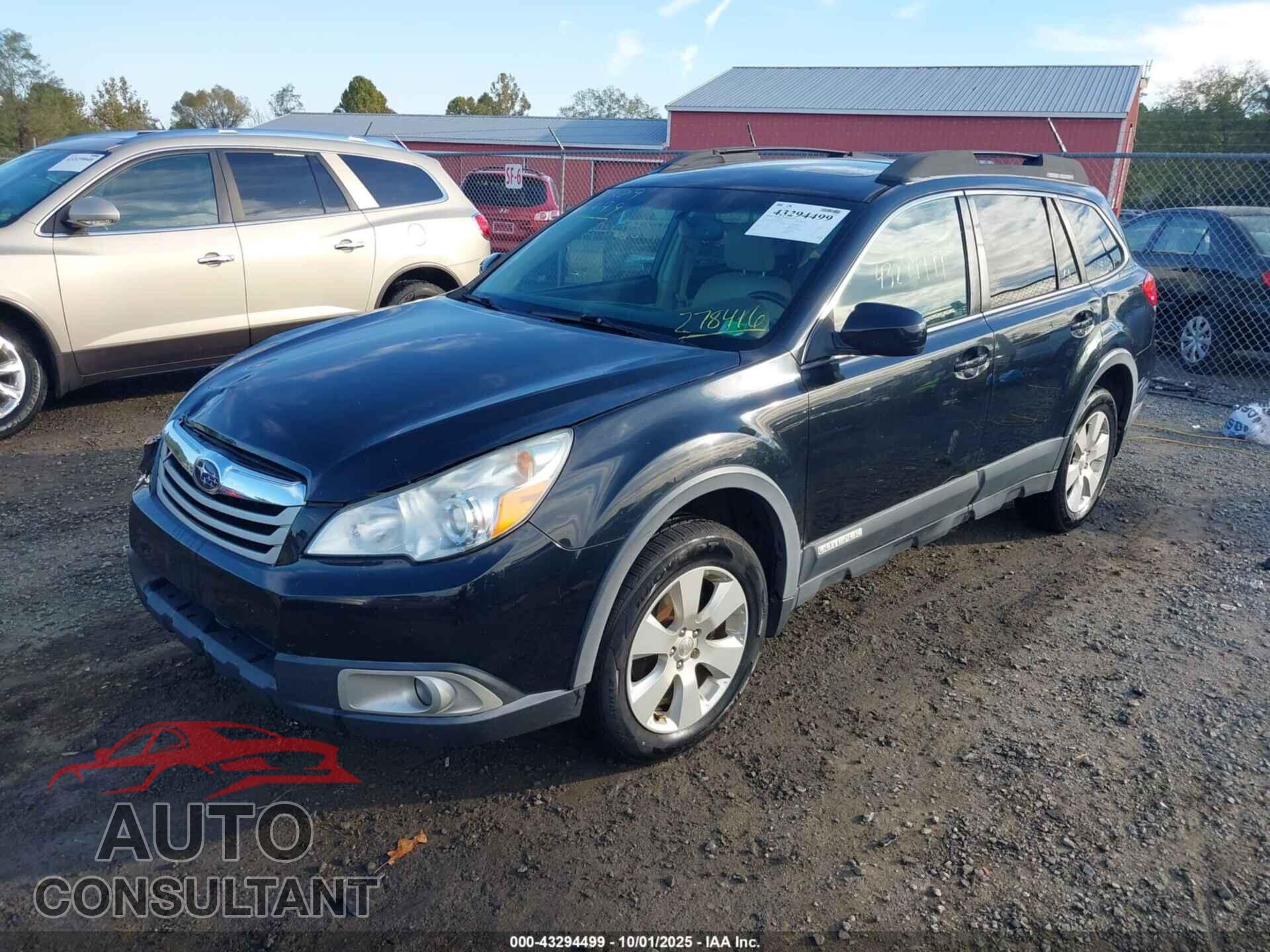 SUBARU OUTBACK 2012 - 4S4BRBGC3C3278416