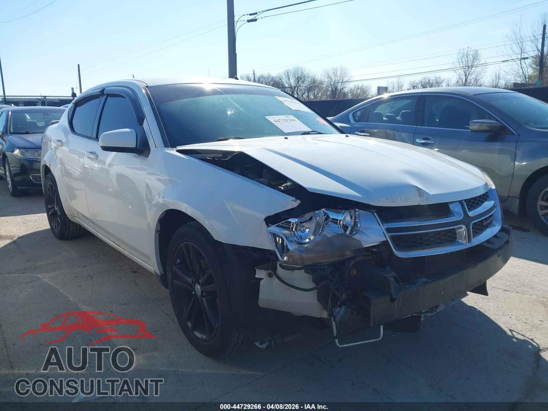 DODGE AVENGER 2012 - 1C3CDZCB5CN211659