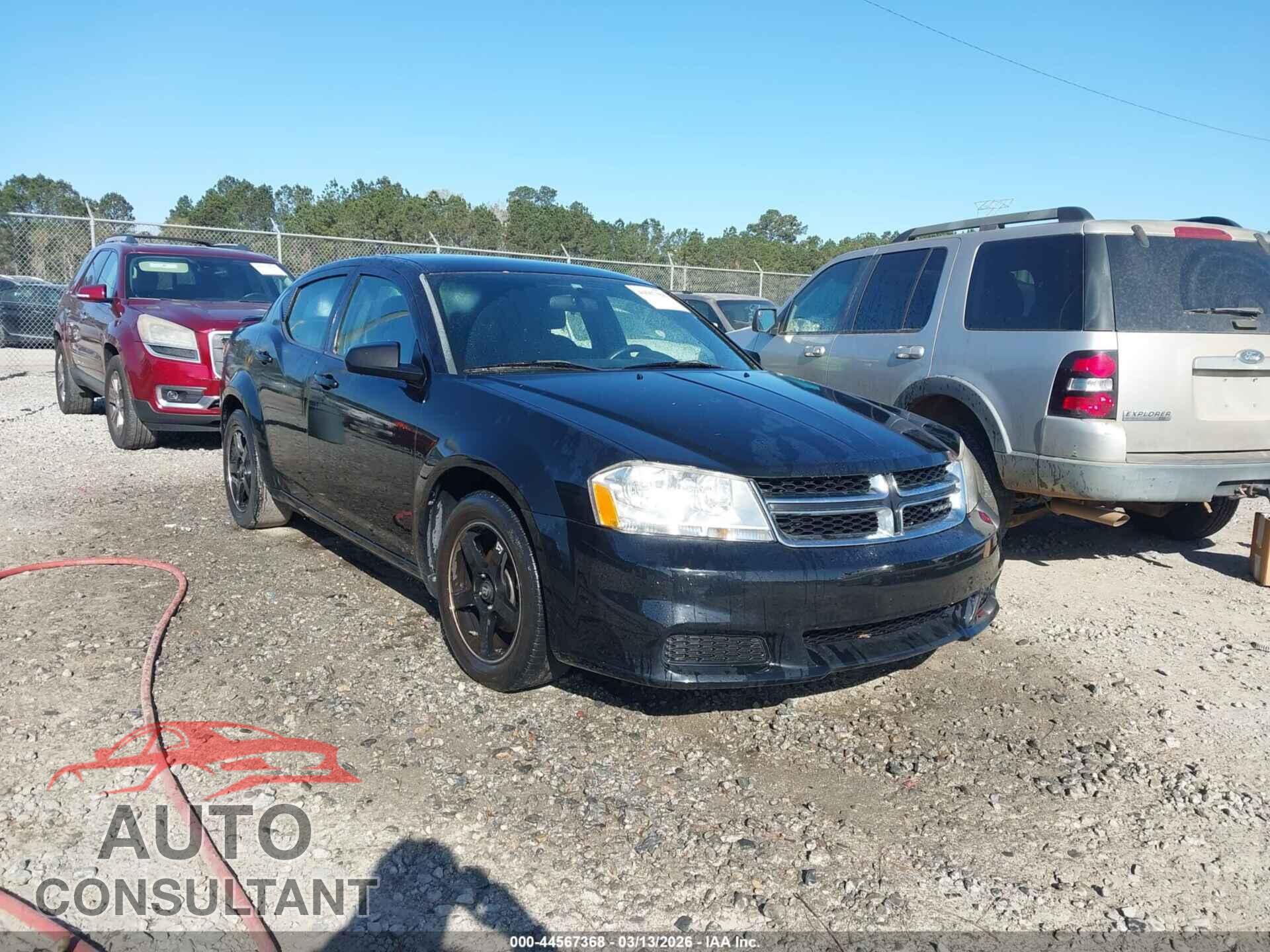 DODGE AVENGER 2012 - 1C3CDZAB9CN128531