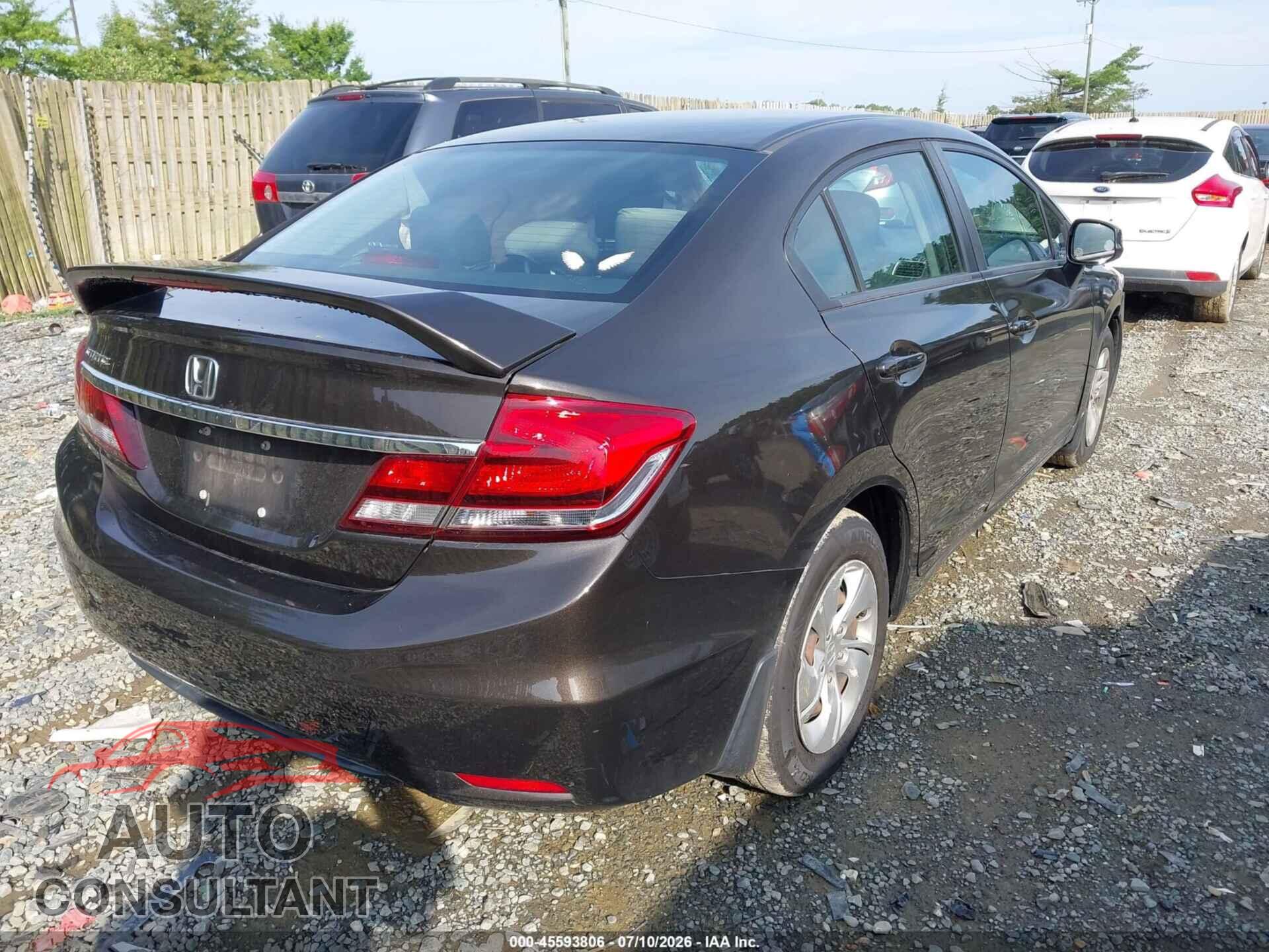 HONDA CIVIC 2013 - 2HGFB2F54DH598812