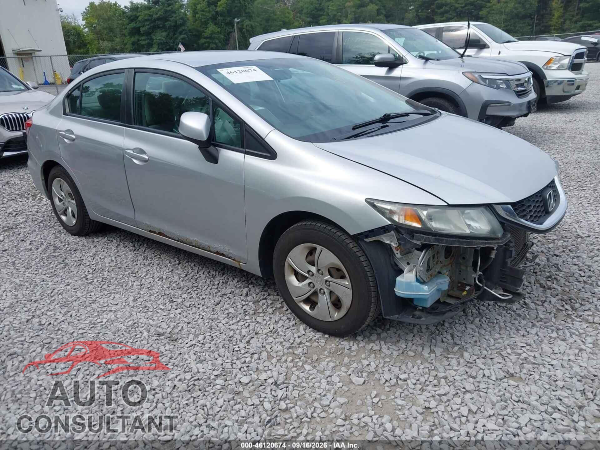 HONDA CIVIC 2013 - 19XFB2F54DE200802