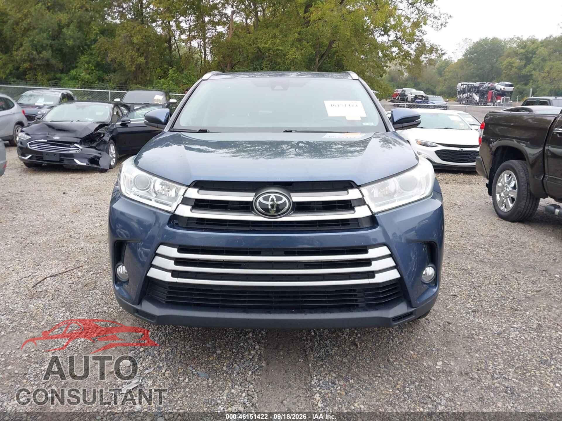 TOYOTA HIGHLANDER 2017 - 5TDJZRFH4HS366788