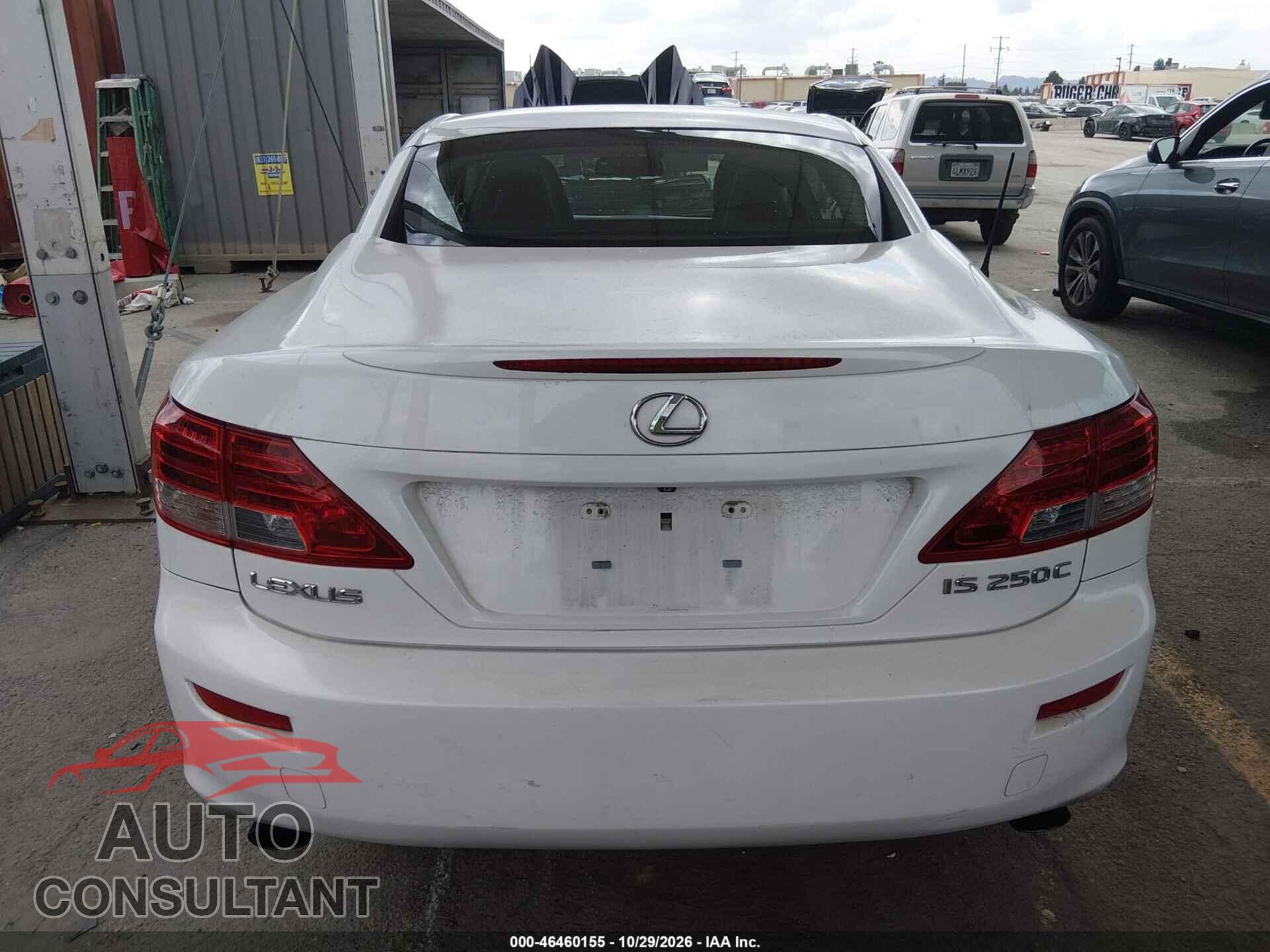 LEXUS IS 250C 2010 - JTHFF2C23A2500904