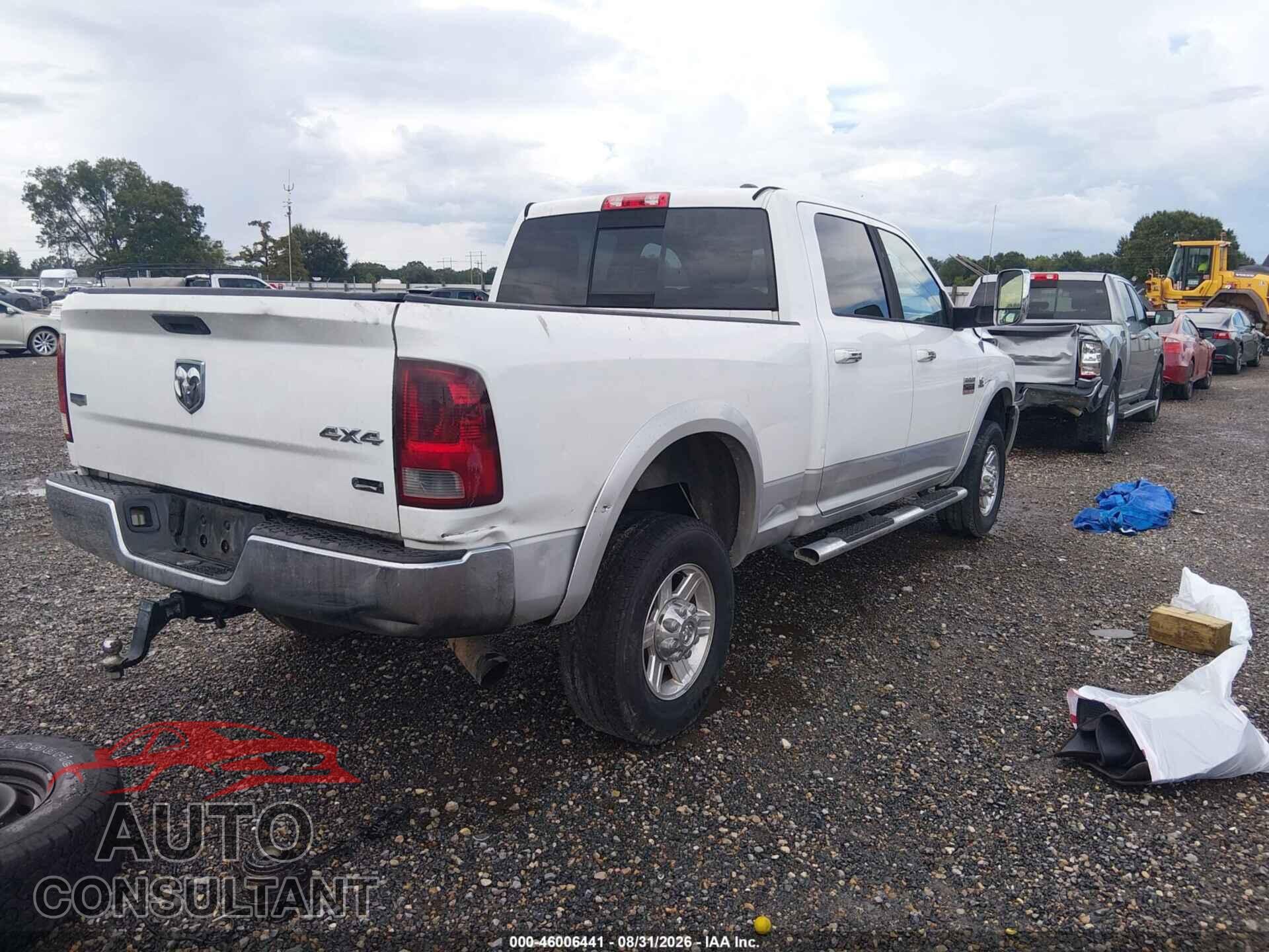 DODGE RAM 2500 2012 - 3C6UD5FLXCG208883