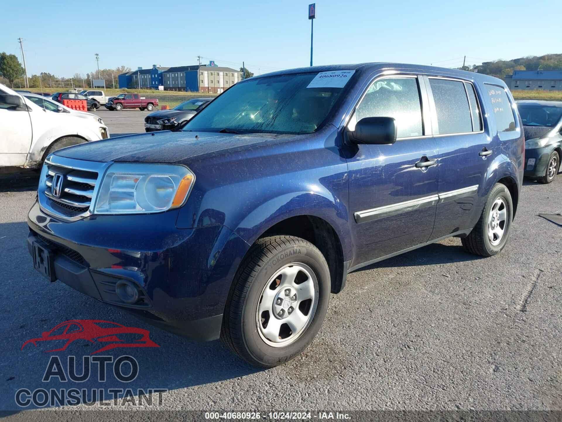 HONDA PILOT 2013 - 5FNYF4H20DB083712