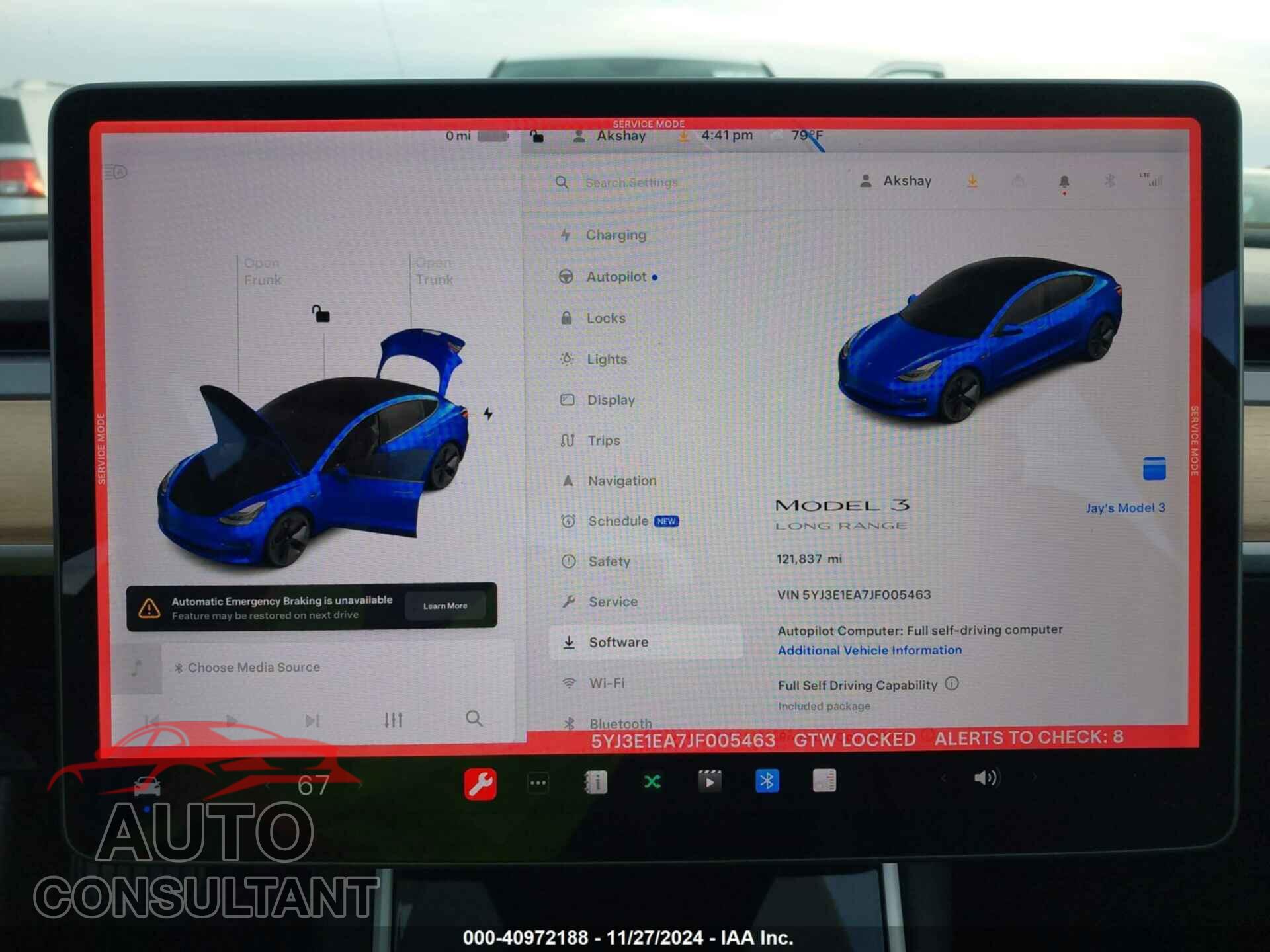 TESLA MODEL 3 2018 - 5YJ3E1EA7JF005463