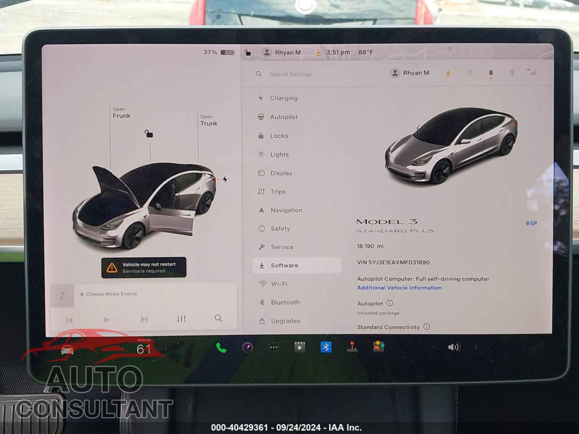 TESLA MODEL 3 2021 - 5YJ3E1EAXMF031690