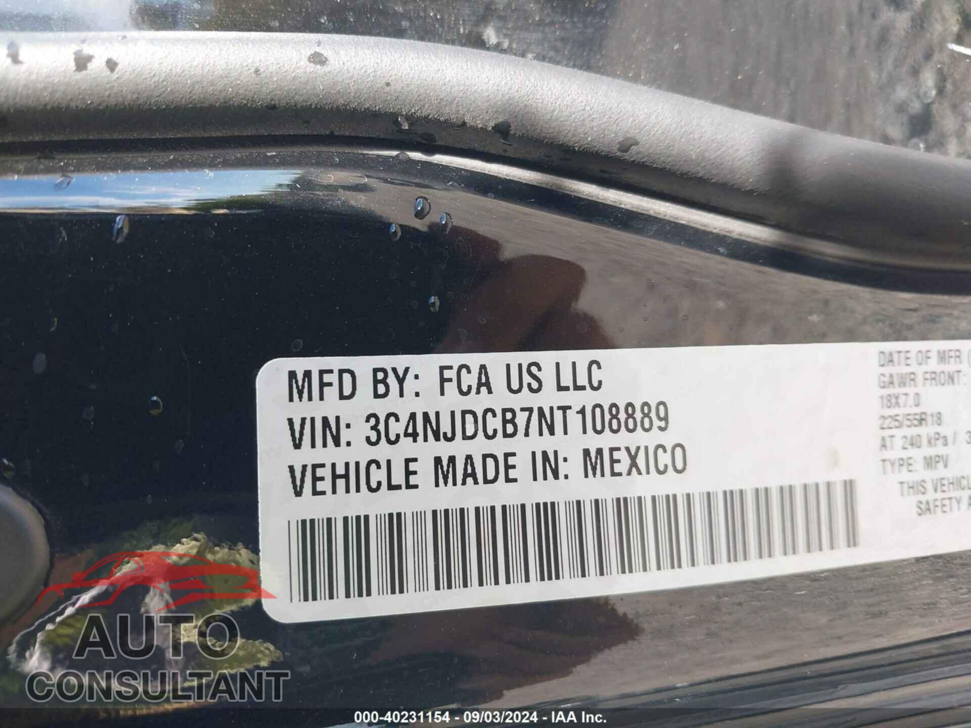 JEEP COMPASS 2022 - 3C4NJDCB7NT108889
