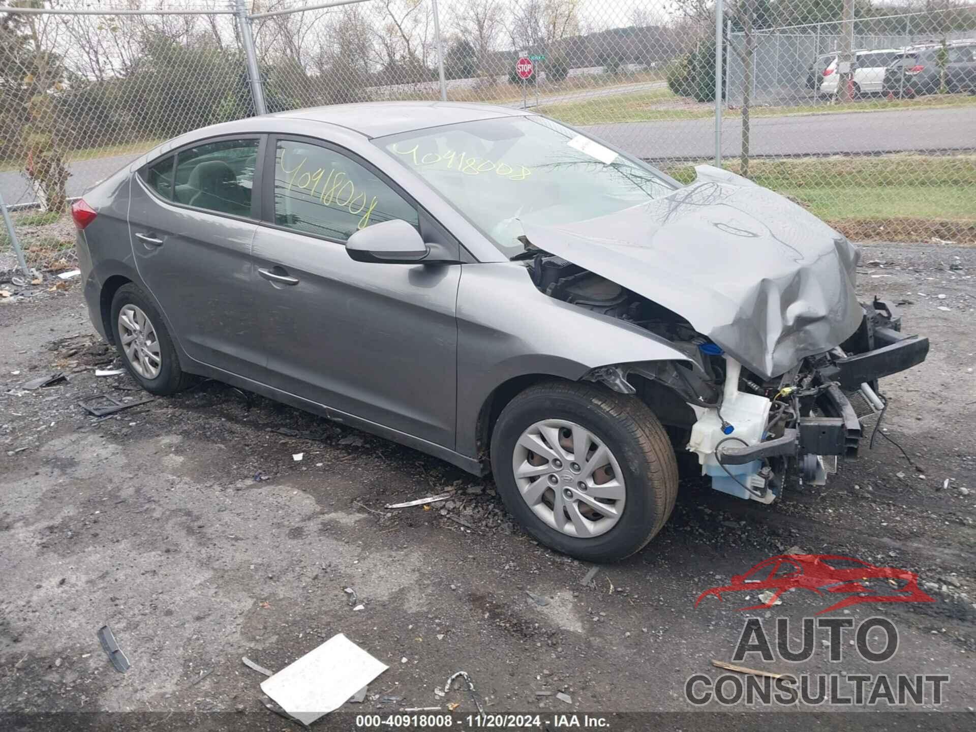 HYUNDAI ELANTRA 2018 - 5NPD74LF9JH255576