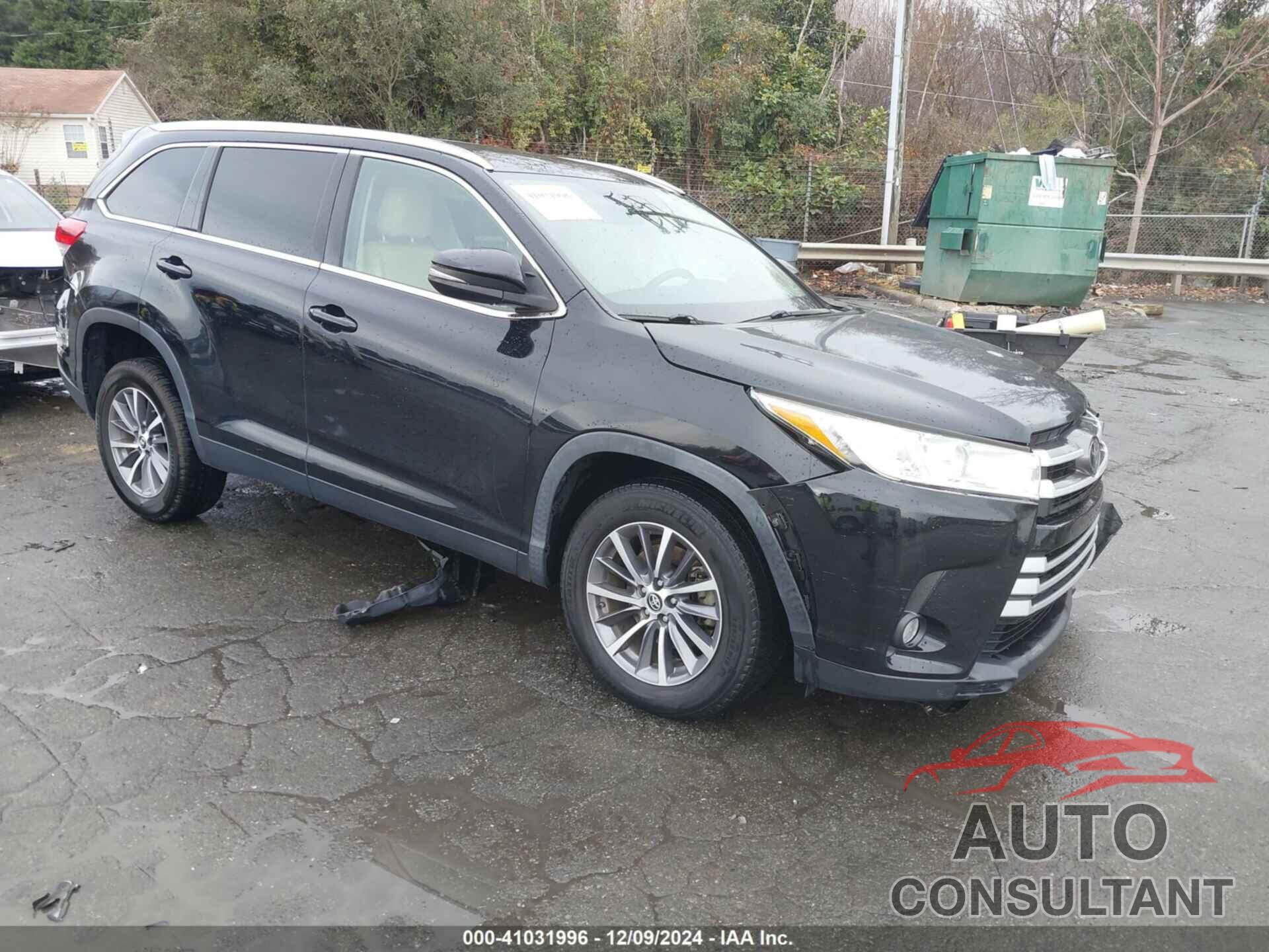 TOYOTA HIGHLANDER 2019 - 5TDKZRFH9KS566223