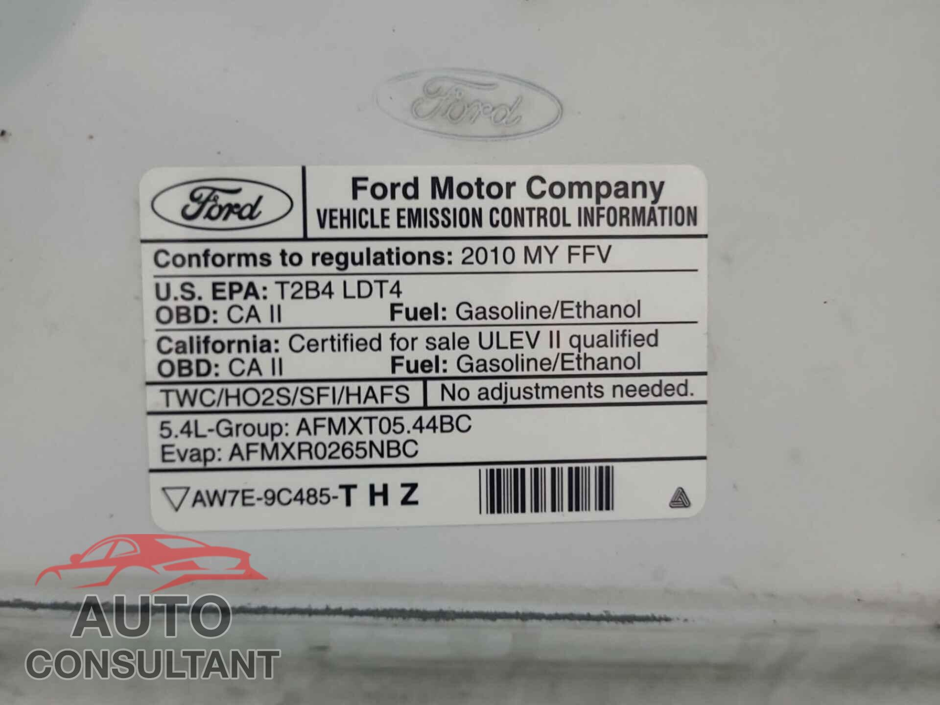 FORD F-150 2010 - 1FTVX1EV1AKE03535
