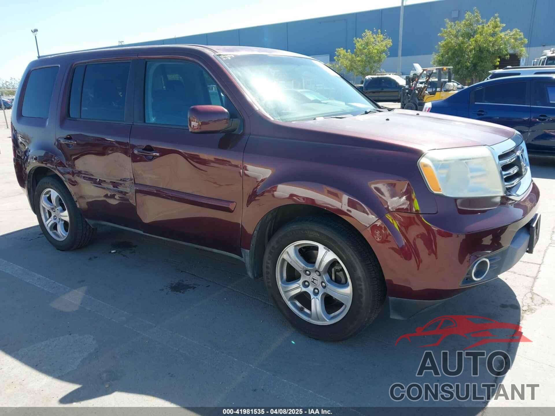 HONDA PILOT 2012 - 5FNYF4H57CB078418