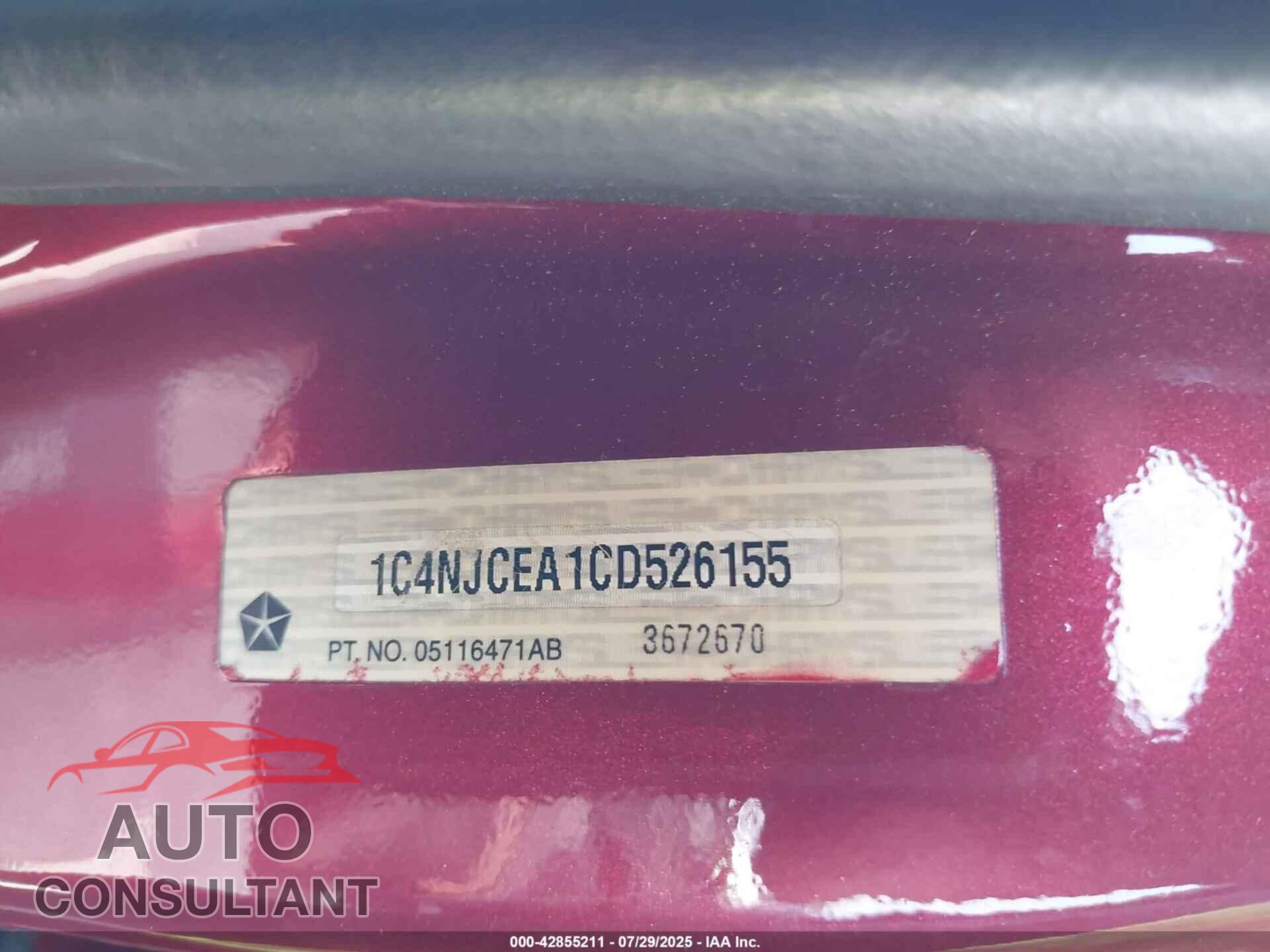 JEEP COMPASS 2012 - 1C4NJCEA1CD526155